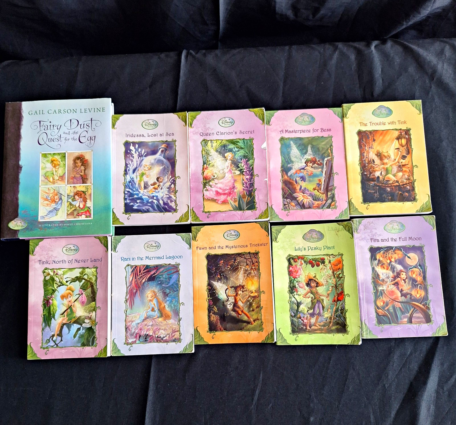 Disney Fairies Book Lot of 9 incl. Fairy Dust and the Quest for the Egg