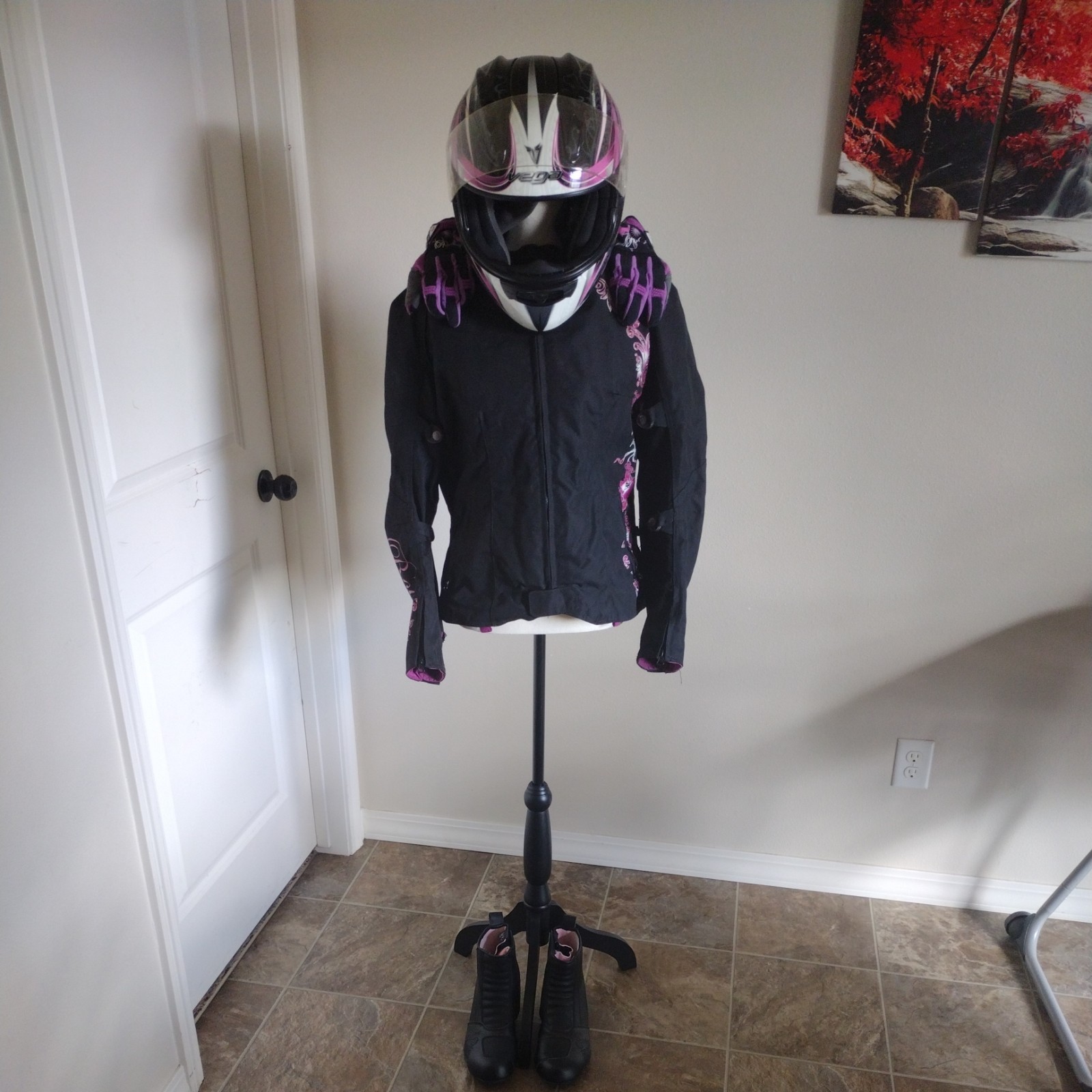 Stylish Motorcycle gear for women featuring Rocket jacket, boots, and more