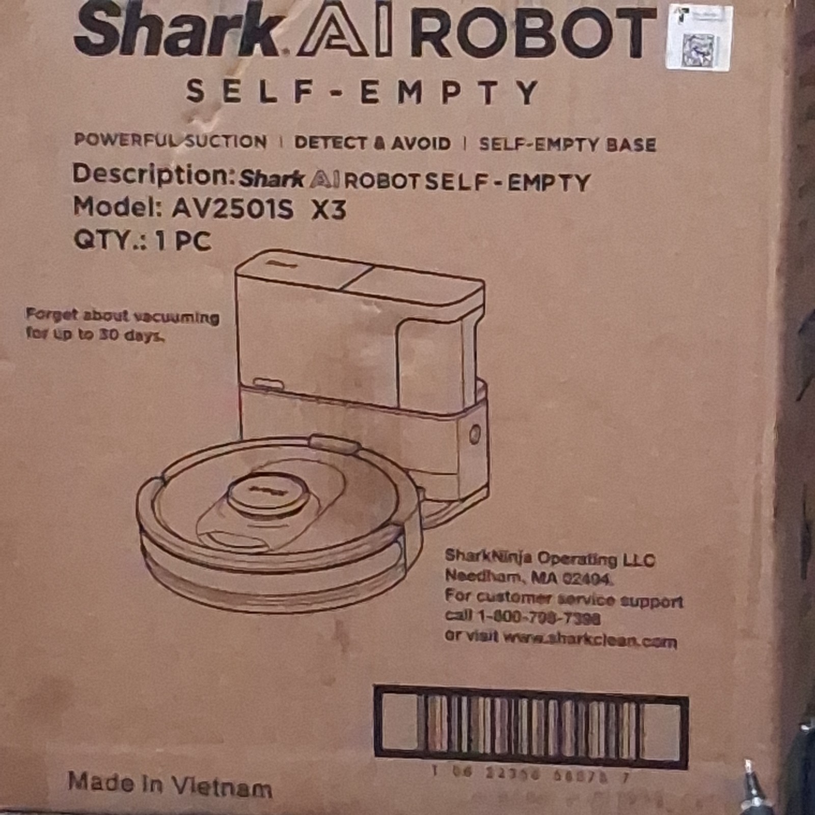 Shark AV2501S AI Ultra Robot Vacuum w/ Self Empty New
