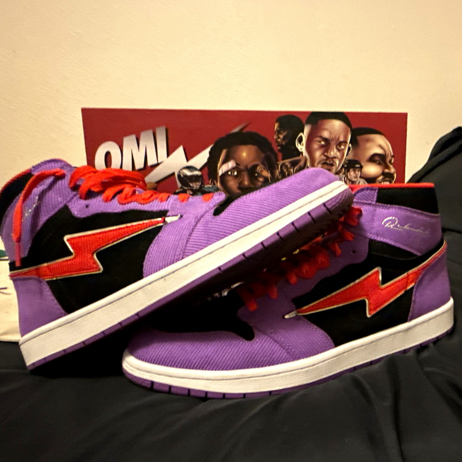 OMI Reloaded Toronto Raptor’s Men’s High Top Lace-Up Sneakers Purple/Black/Red OMI Reloaded Toronto Raptor’s Men’s High Top Lace-Up Sneakers Purple/Black/Red
