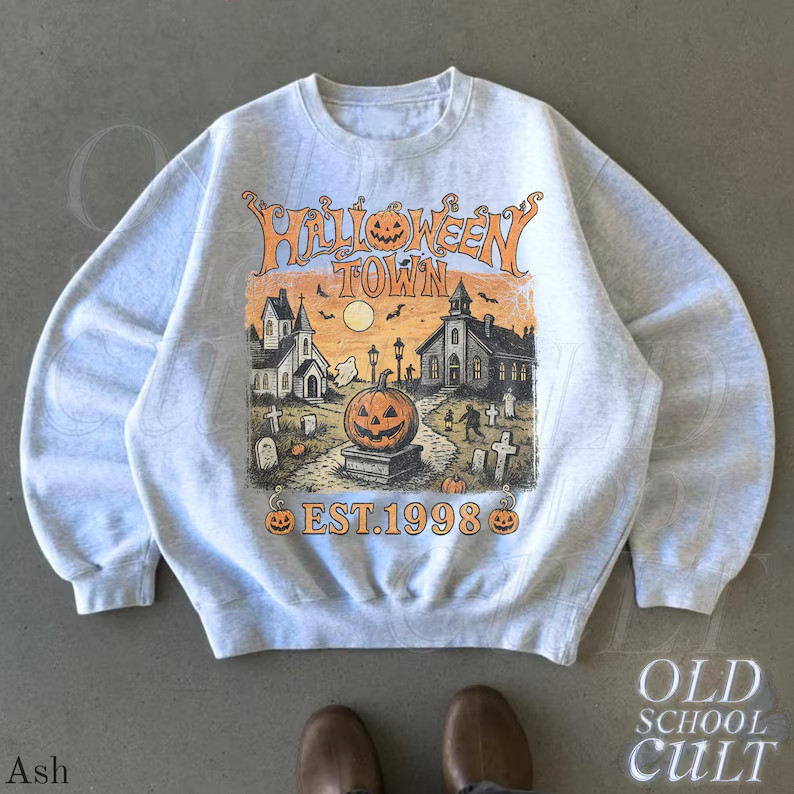 Halloweentown Est 1998 Vintage 90s Style Graphic Sweatshirt