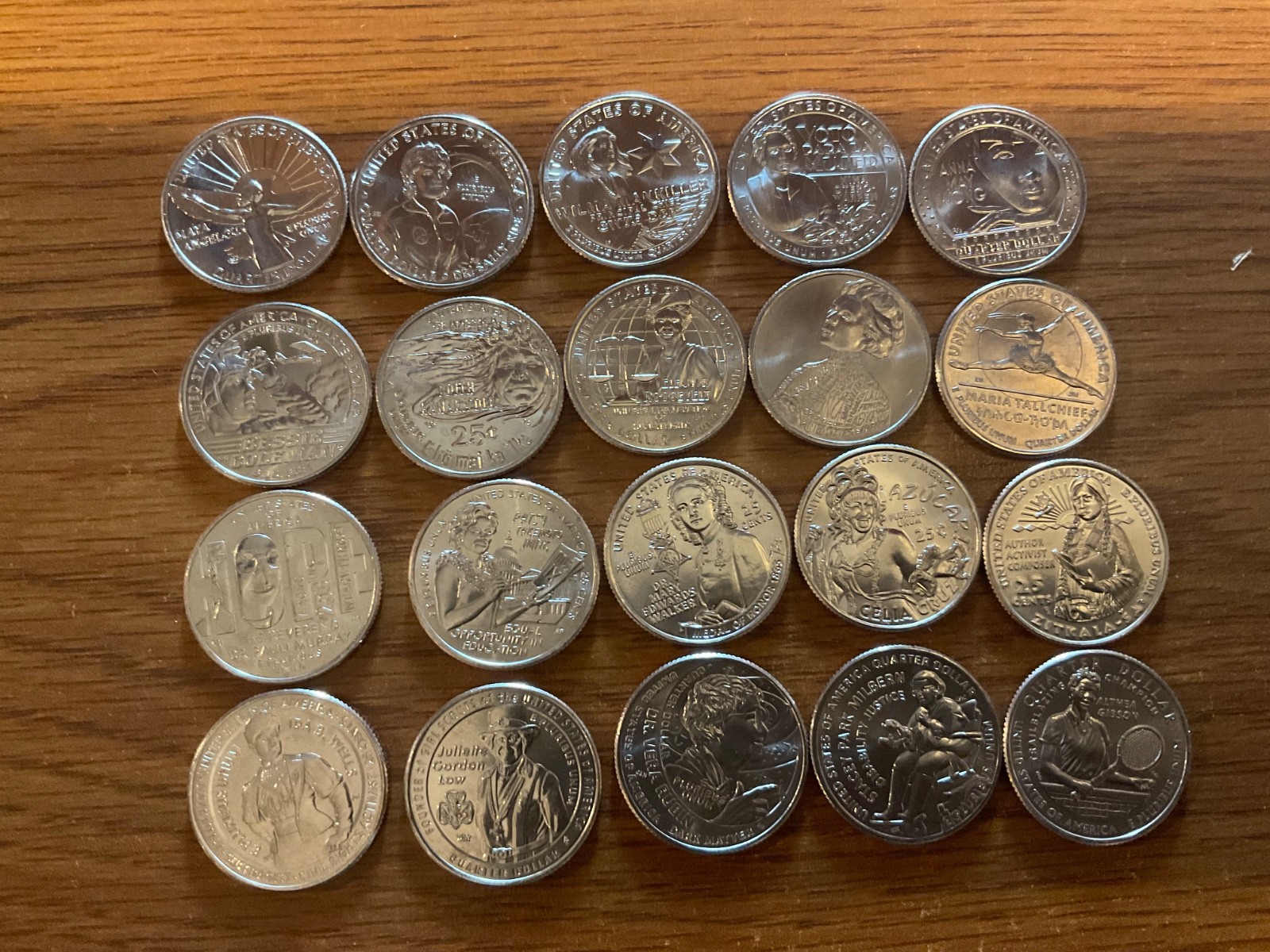 2022 - 2025 American Women 20 Quarters  Uncirculated BU Complete Set in Roll
