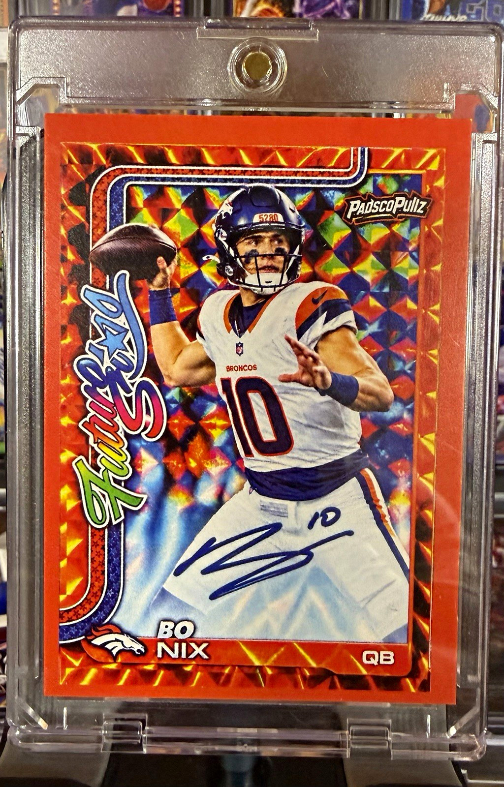 PadscoPullz Custom Bo Nix Future Studs Auto Orange 