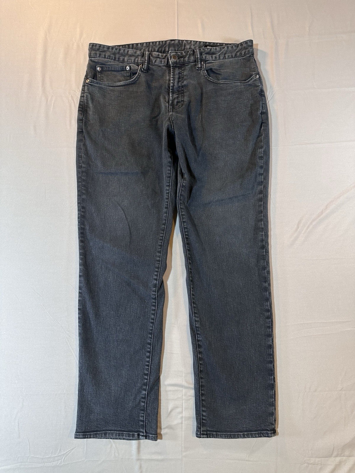 Bonobos Jeans Men 36x32 Dark Gray Black Slim Stretch 5-Pocket Work School