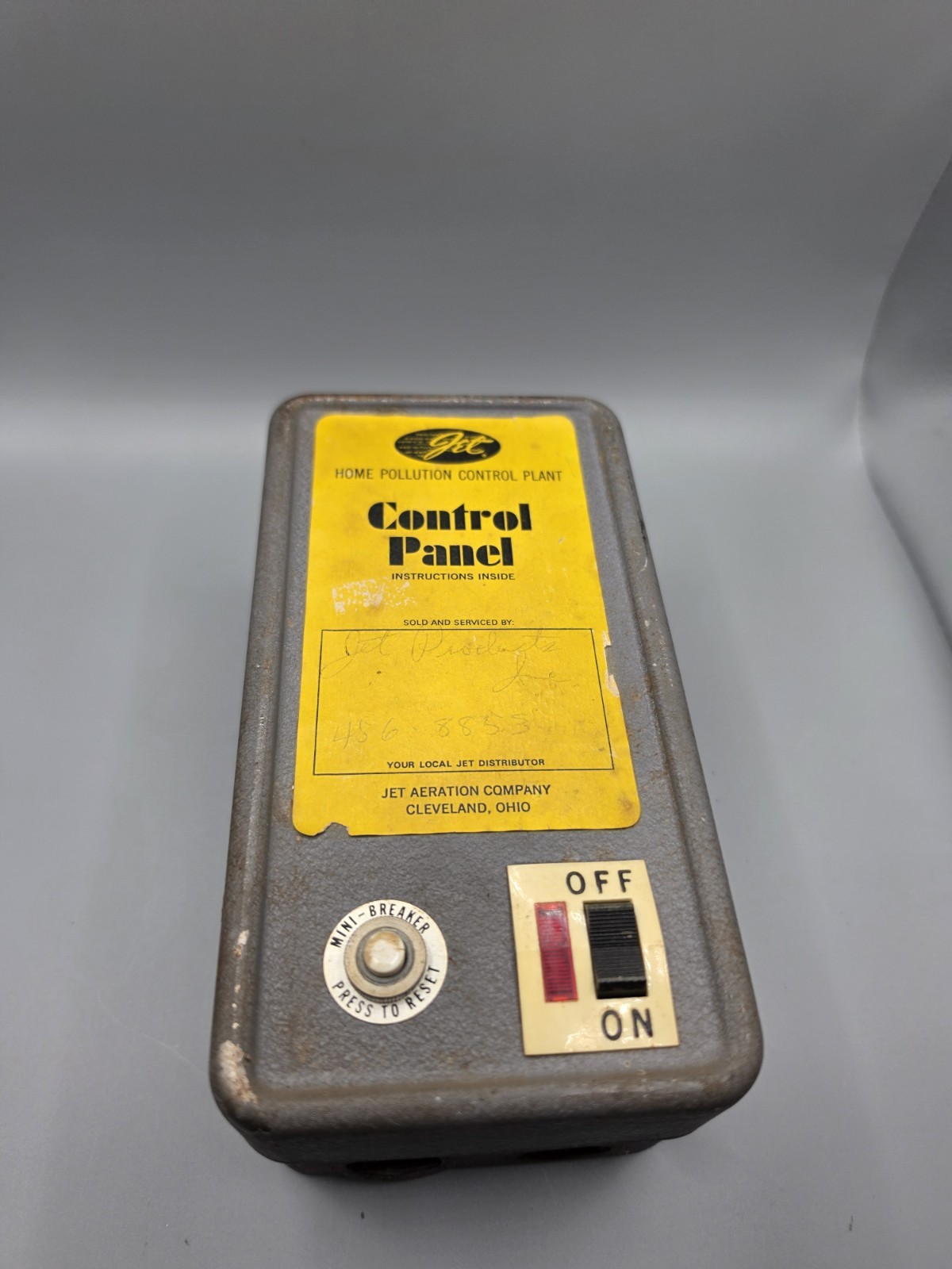 Vintage Jet Aeration Home Pollution Control Plant Control Panel Timer Parts