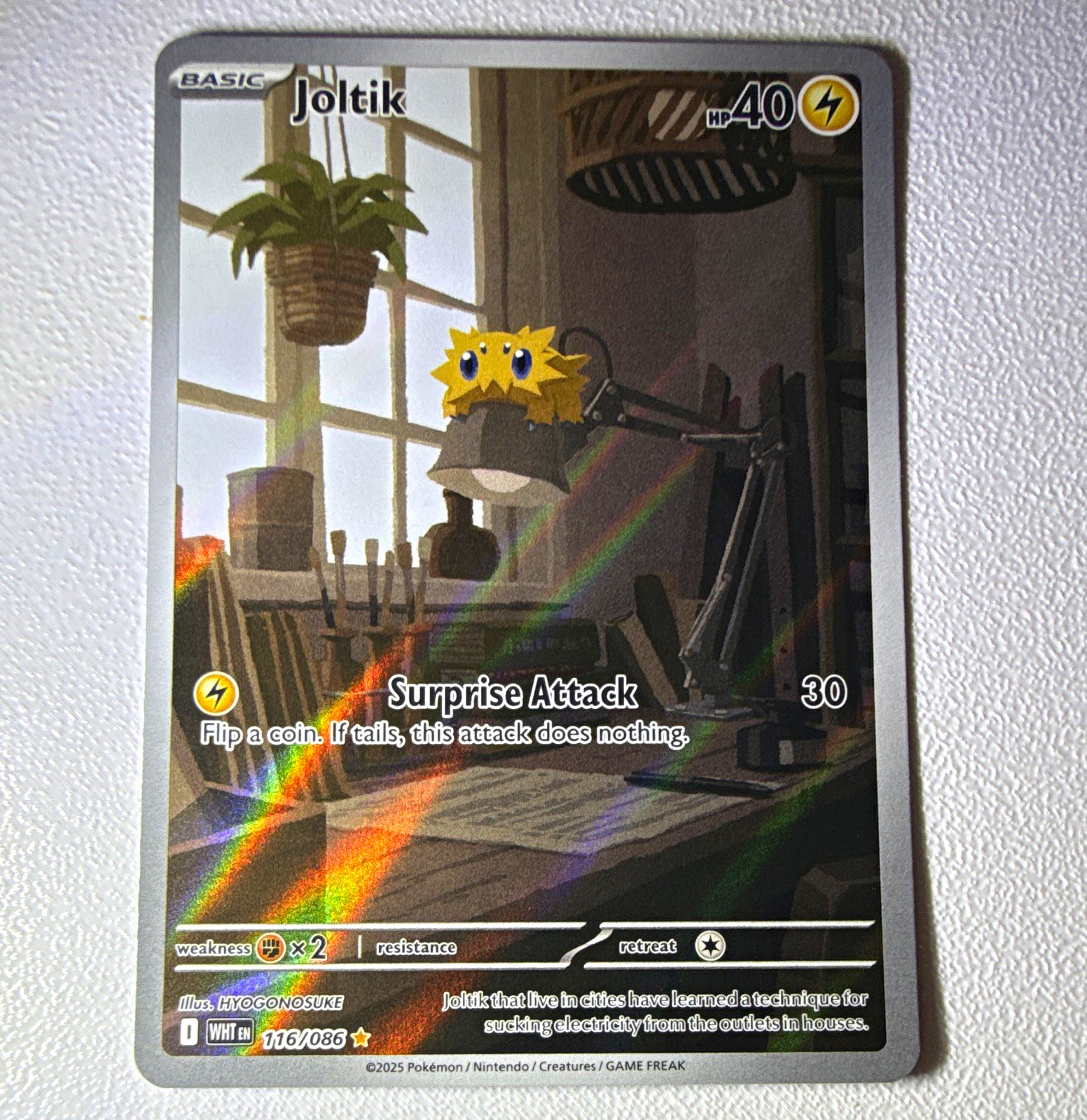 The Pokémon Company Joltik 116/086 Sv: White Flare IR Holo The Pokémon Company Joltik 116/086 Sv: White Flare IR Holo