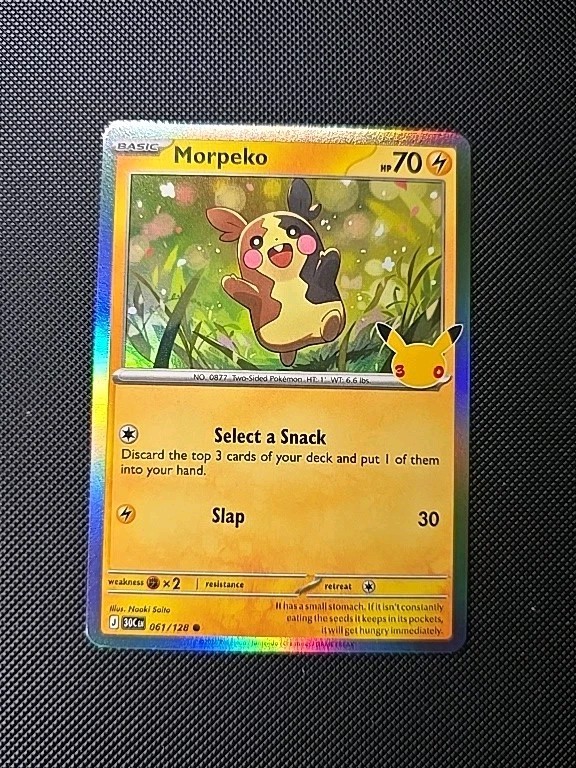 Morpeko 061/128 ME: 30th Celebration Pokemon Holo Stamped Anniversary Morpeko 061/128 ME: 30th Celebration Pokemon Holo Stamped Anniversary