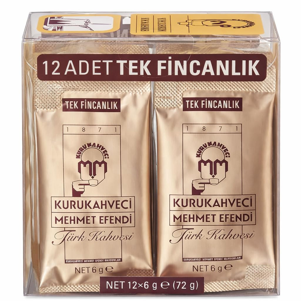 Turkish Coffee, Medium Roast, Single (Pack of 12) | 100% Arabica, Extra Fine Gri
