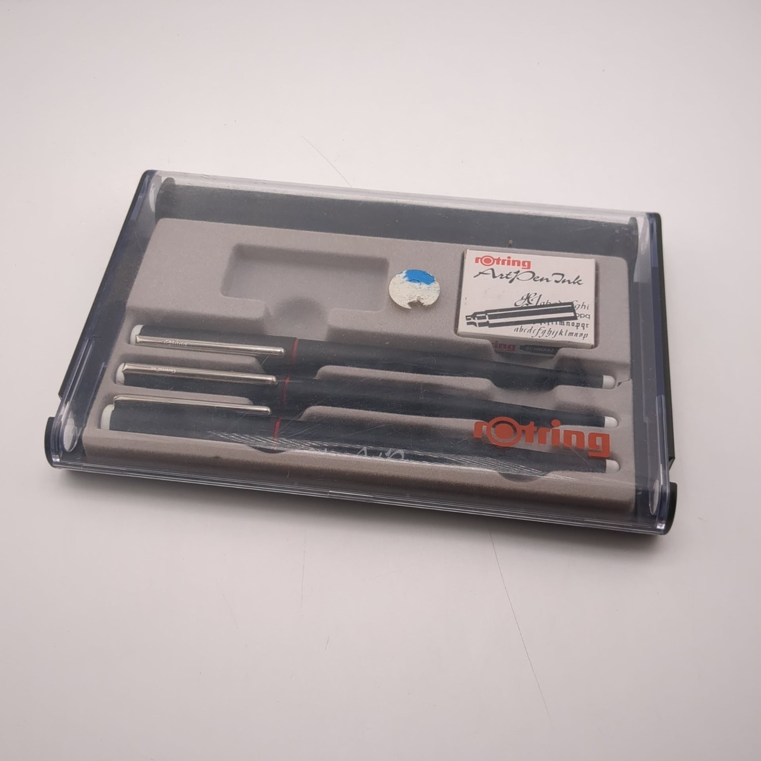 Rotring ArtPen Calligraphy Pen Set 3 Black Ink NOS Vintage 80's