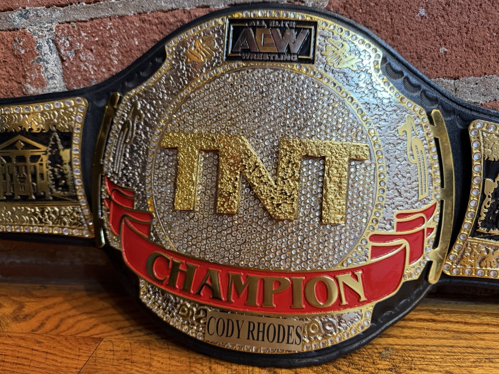AEW TNT Champion Replica Title Belt Cody Rhodes Black/Gold/Red One Size