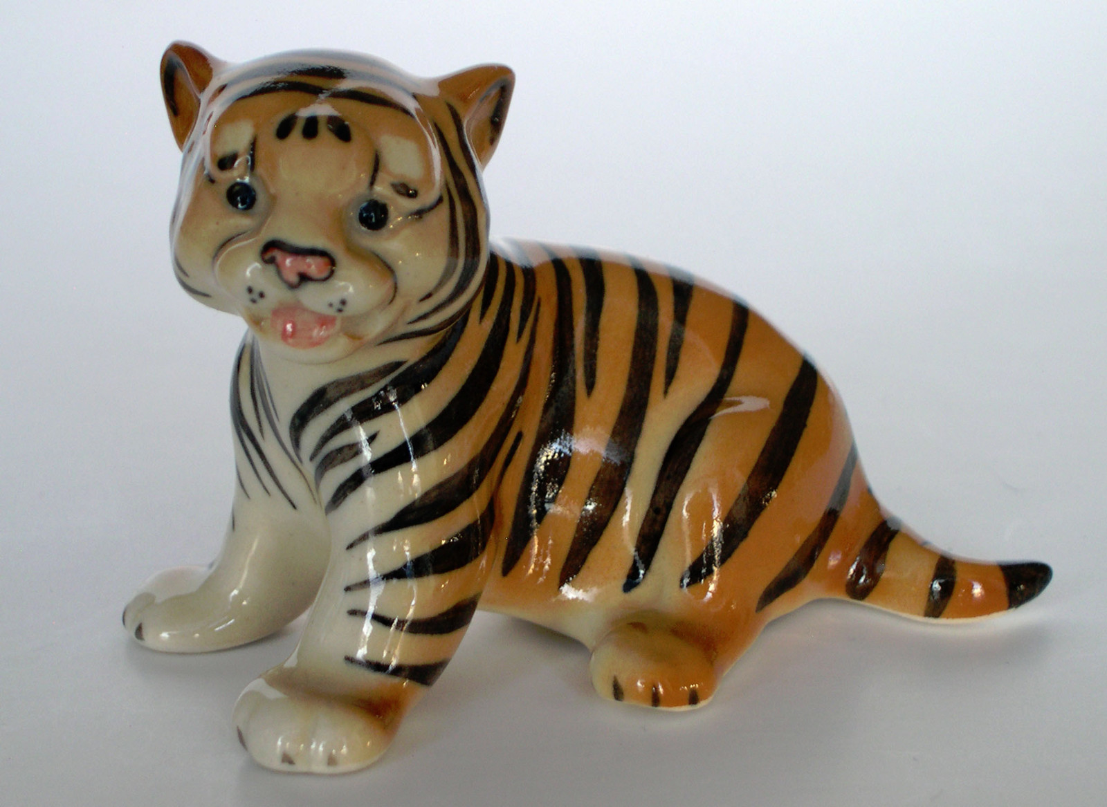 PORCELAIN Figurine TIGER.UNIQUE.Hand Painted@