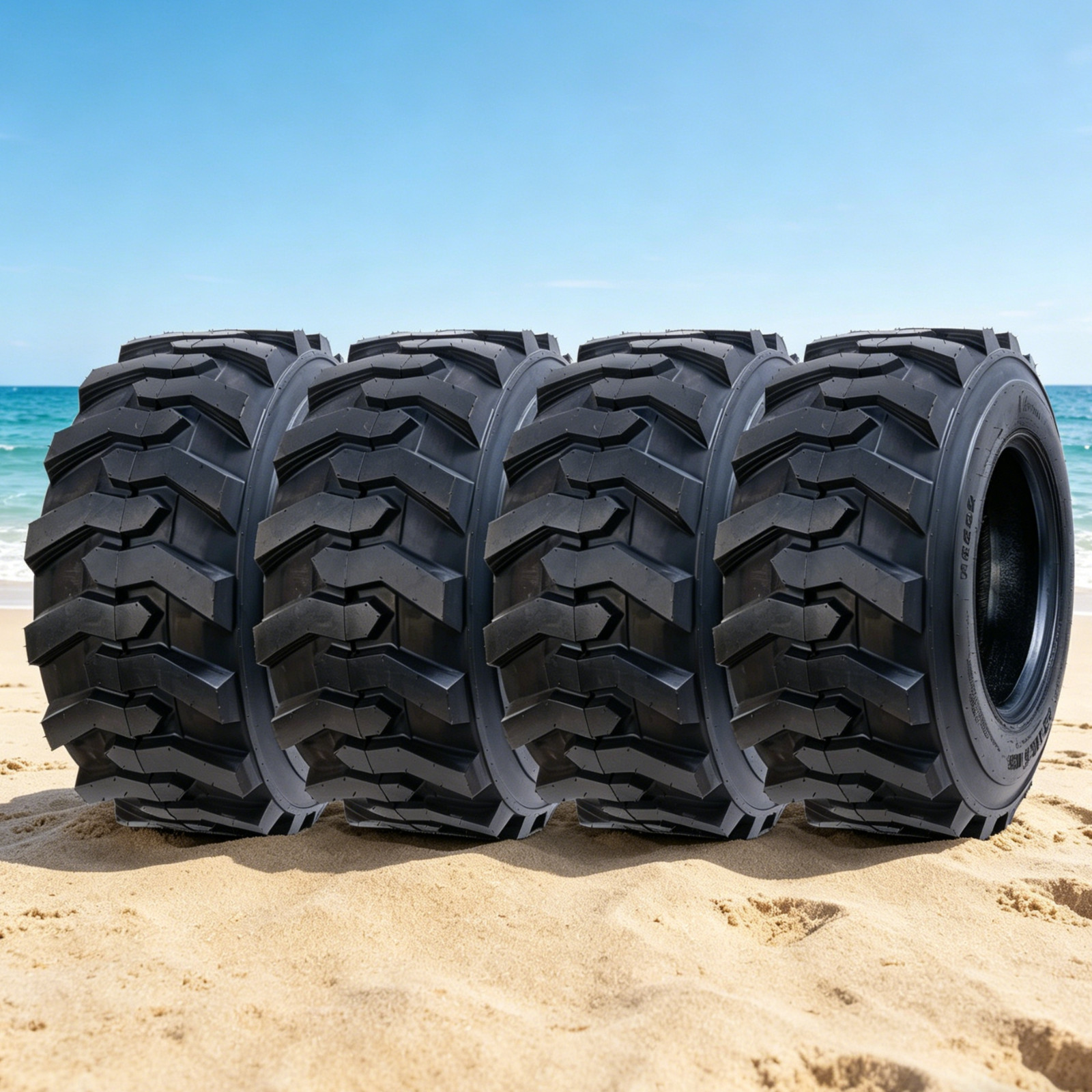 4PCS 12-16.5 SKS Skid Steer Tires 12X16.5 Heavy Duty 12PR Industrial Replacement