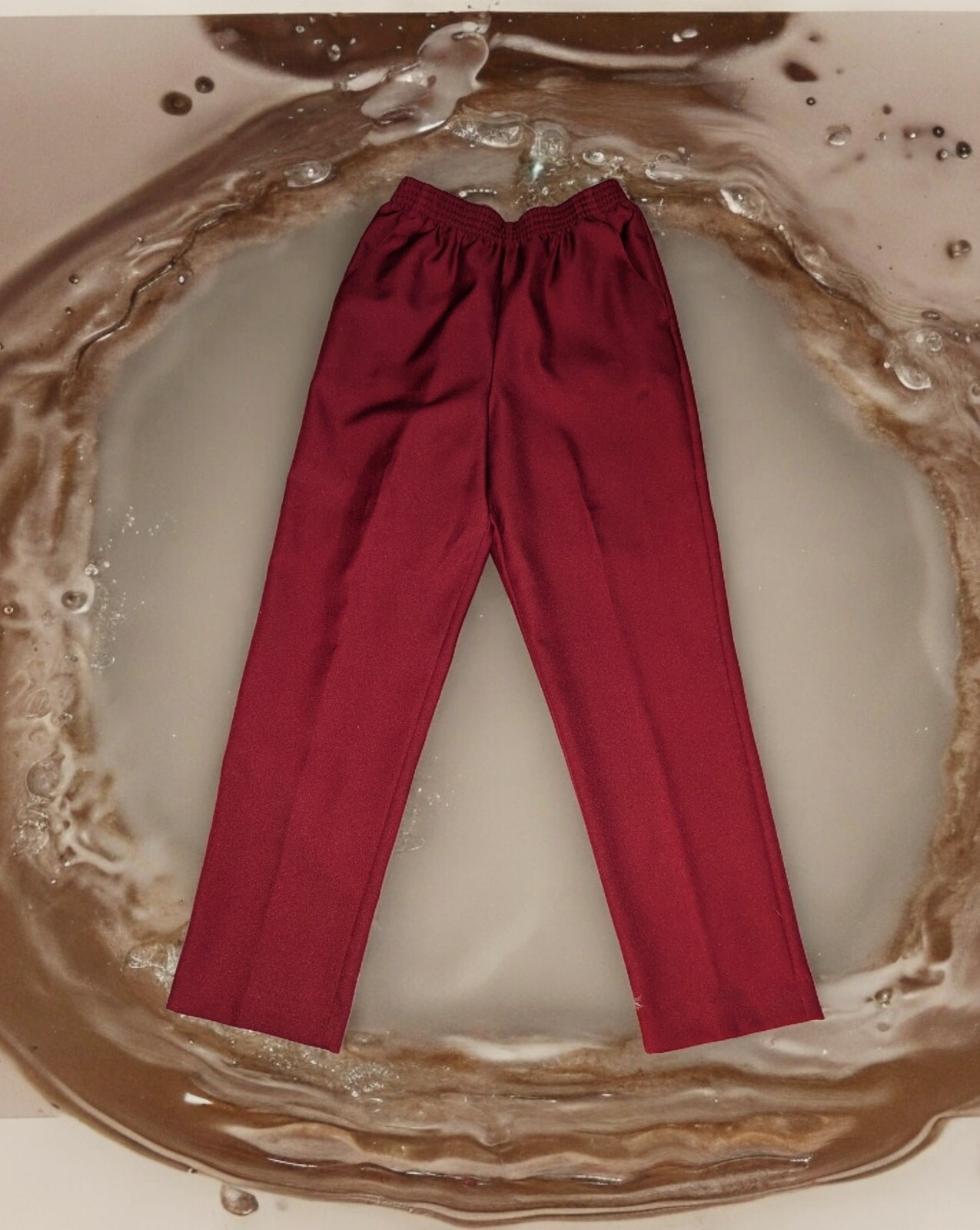 DONNKENNY Classics Burgundy Maroon PULL ON Pants ELASTIC WAIST Women\'s 12 SHORT DONNKENNY Classics Burgundy Maroon PULL ON Pants ELASTIC WAIST Women\'s 12 SHORT