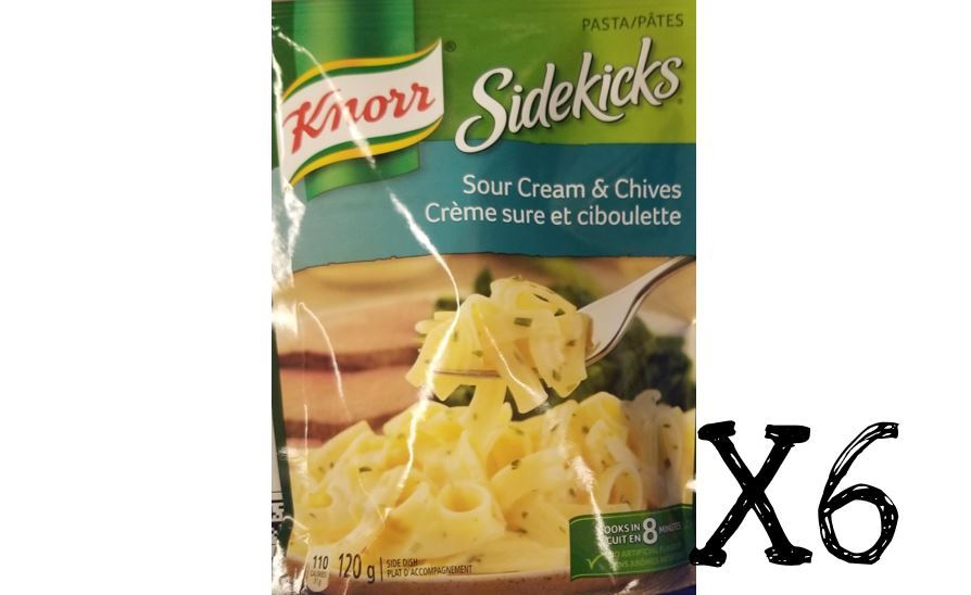 6x Packages (120gx6) KNORR SIDEKICKS Quick & Easy - Sour Cream & Chives