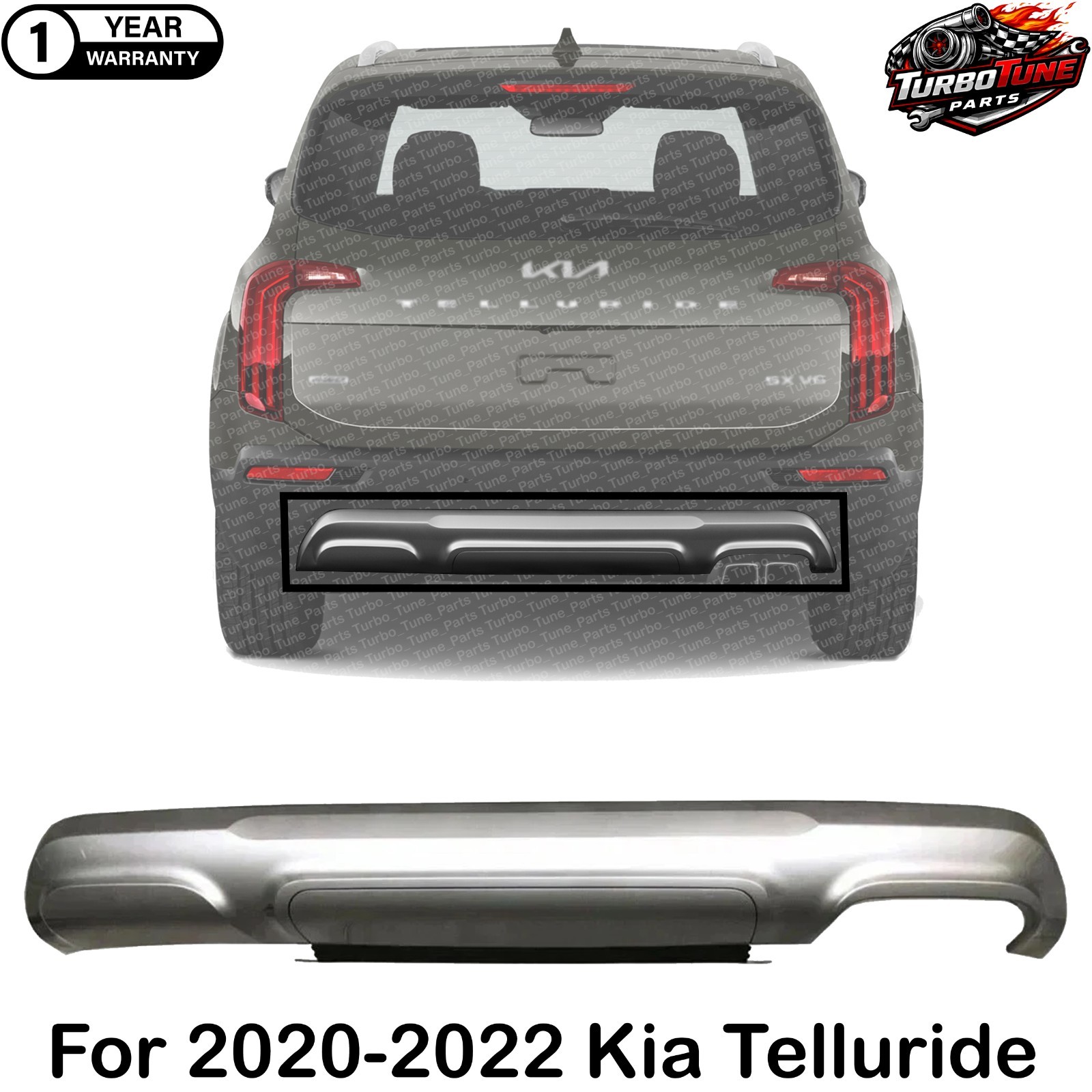 NEW Back Rear Bumper Valance Panel For 2020-2022 Kia Telluride