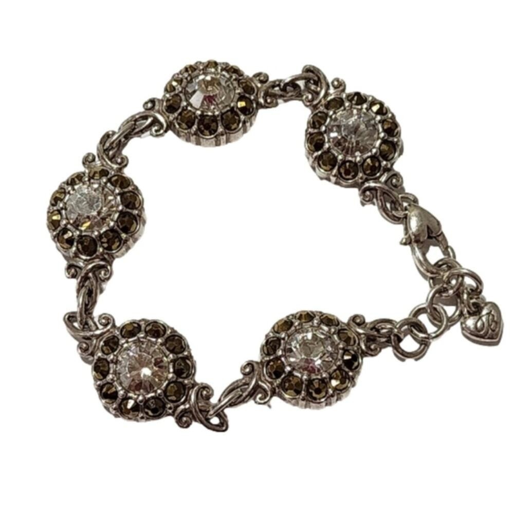 Brighton Moonstruck topaz crystal Floral Victorian at deco style bracelet