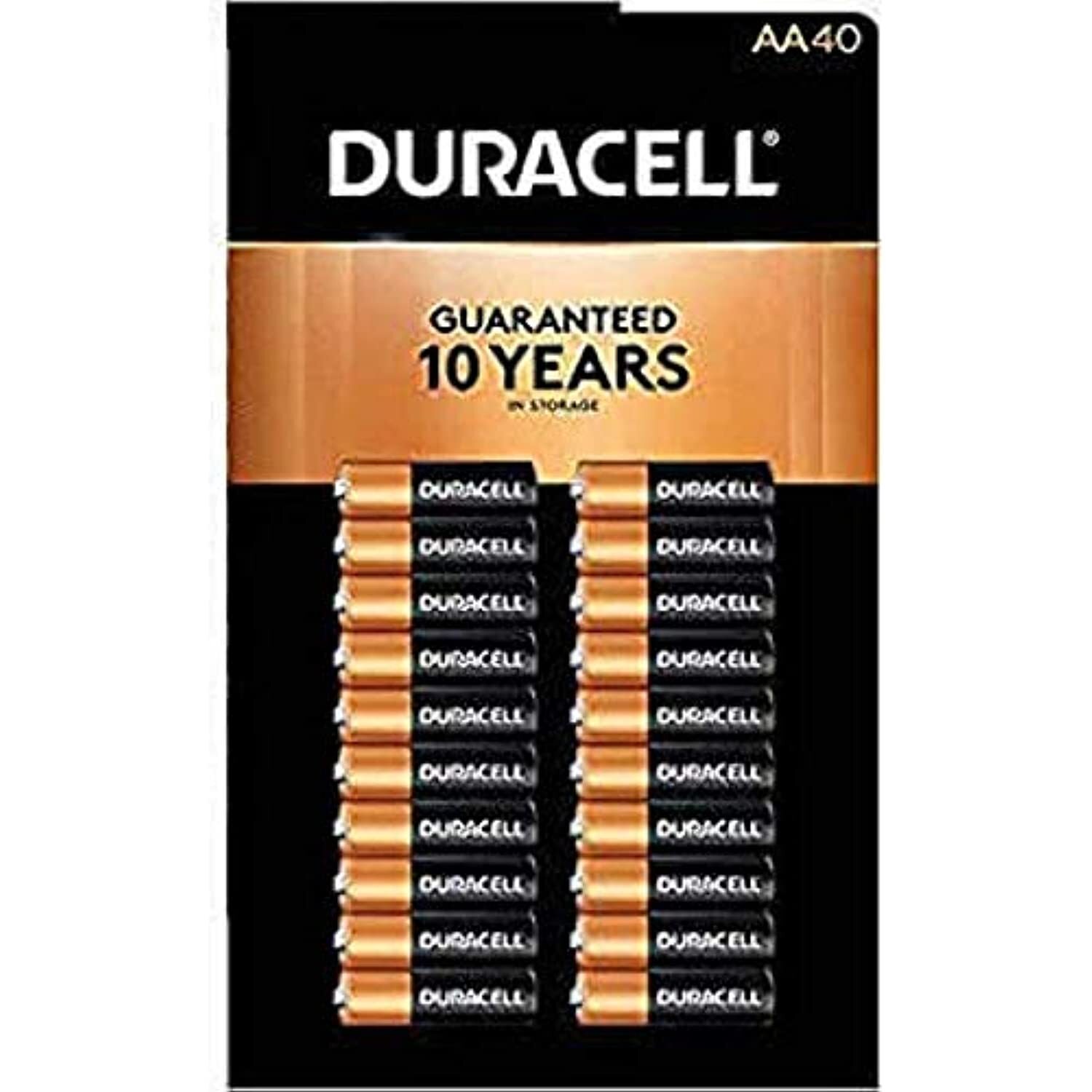 Duracell - Copper Top AA Alkaline Batteries Double A 40 ct