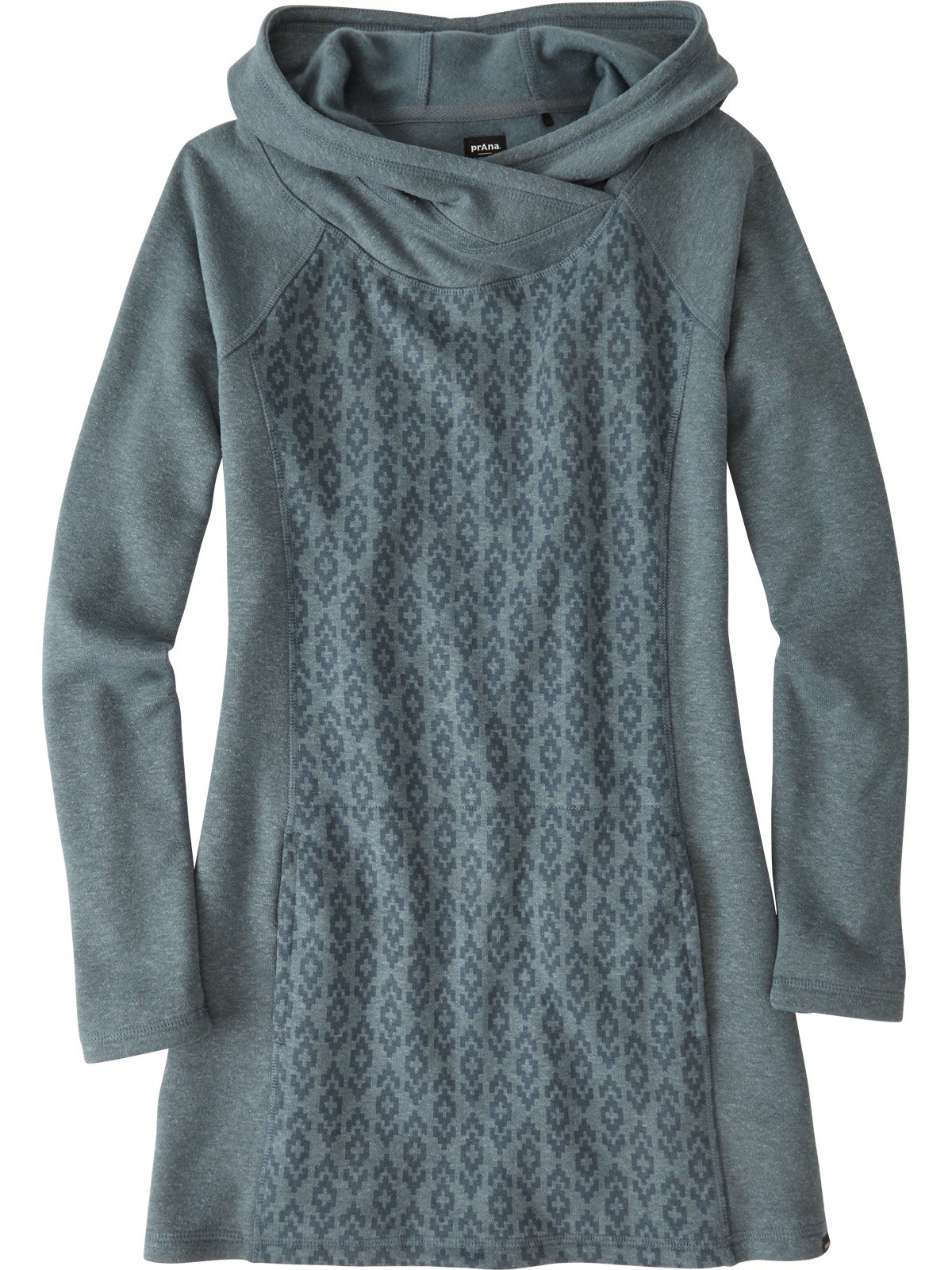 prAna Women\'s Daily Tunic Hooded Sweater Blue, Medium Excellent Condition prAna Women\'s Daily Tunic Hooded Sweater Blue, Medium Excellent Condition