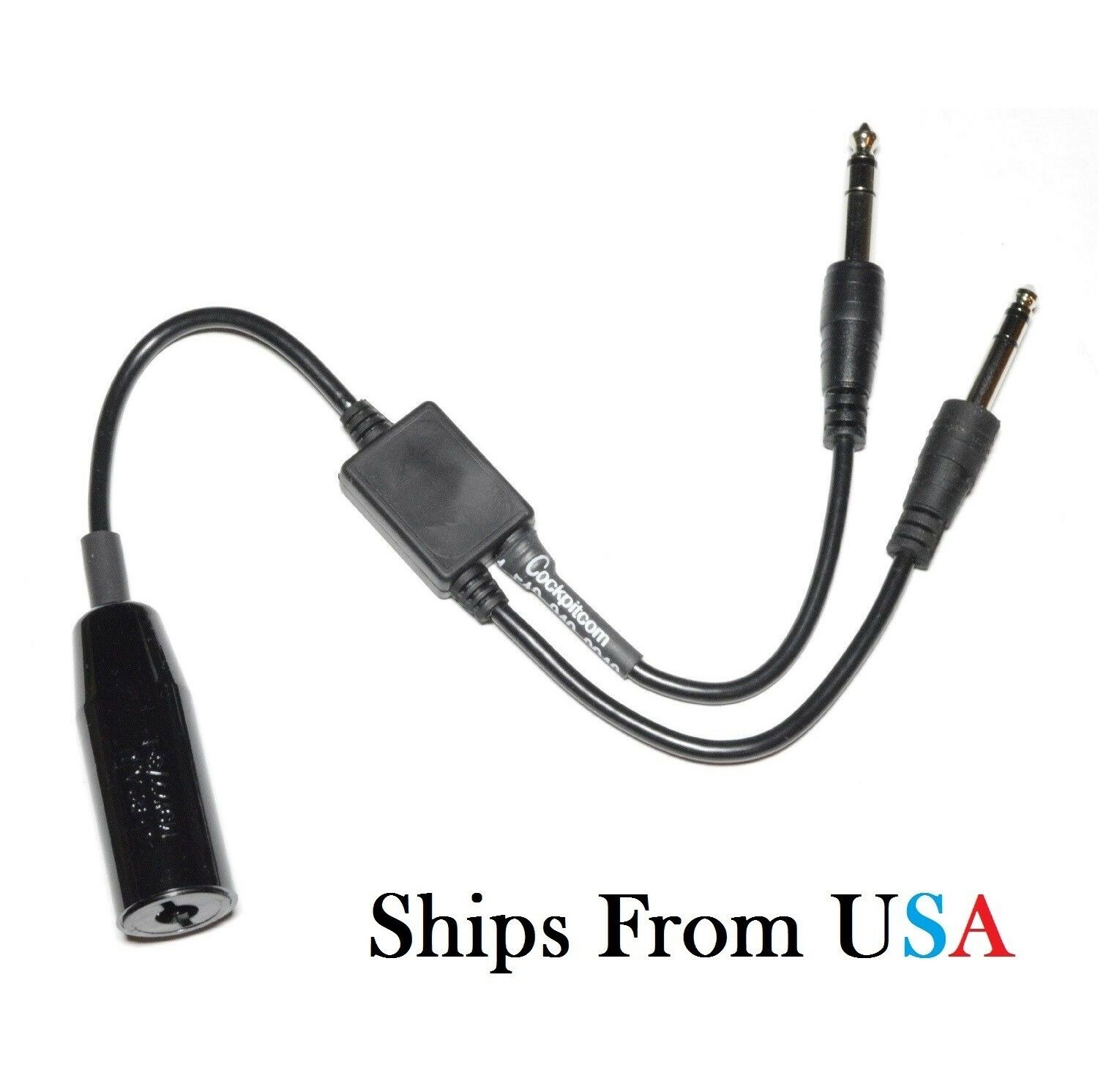 HELICOPTER To General Aviation Headset Adapter, GA To Helicopter Adapter