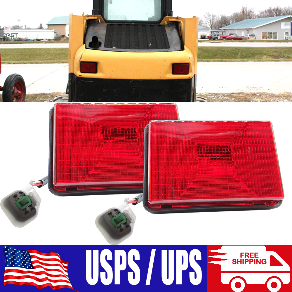2x Red Lamp Assembly 142-7503 for CAT Caterpillar 247 247B 247B3 257B 257B3 267