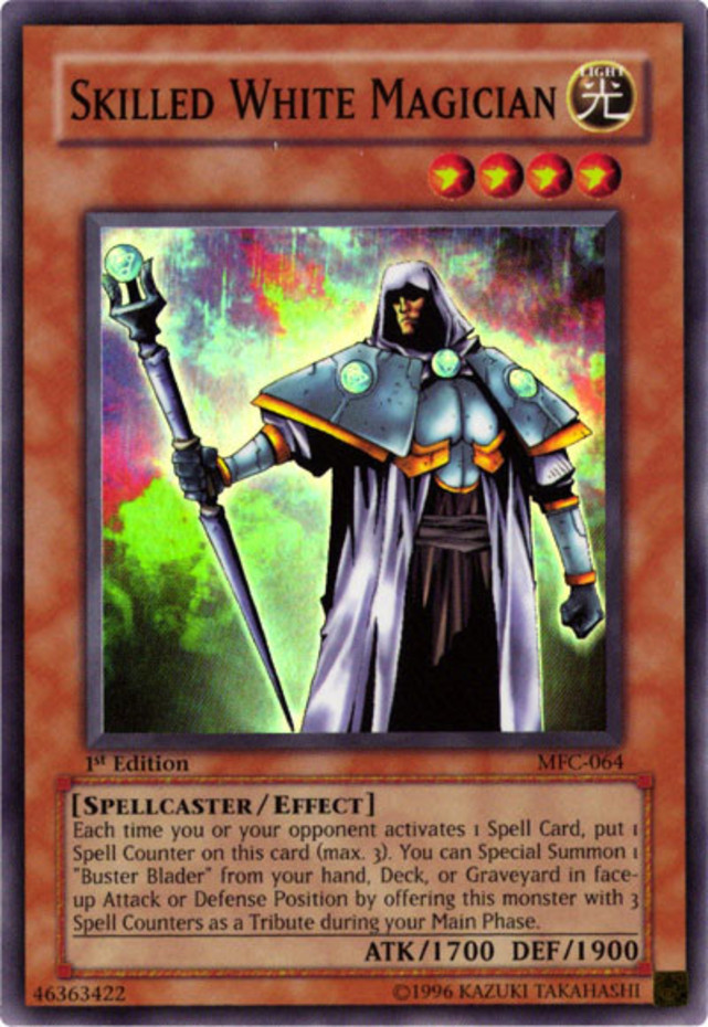 Yugioh MP Skilled White Magician - MFC-064 - Super Rare - 1st Edition Moderatel