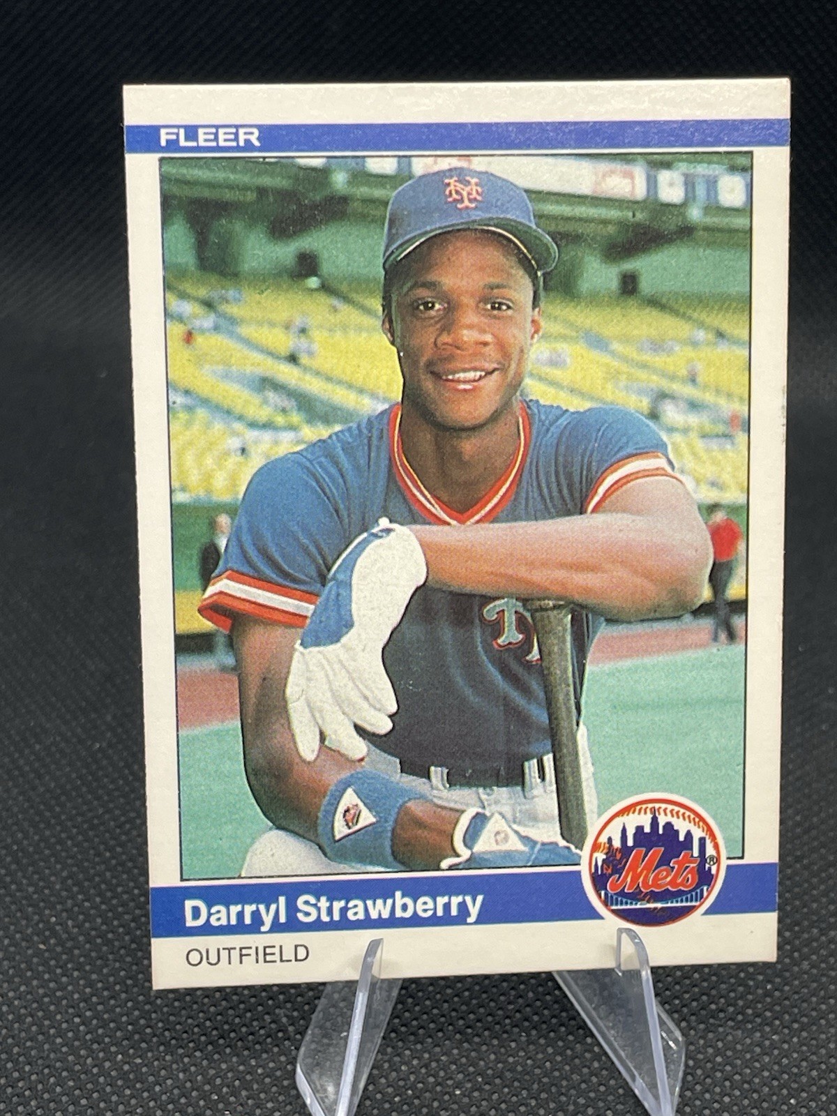 1984 Fleer #599 Darryl Strawberry RC Rookie Card New York Mets 1984 Fleer #599 Darryl Strawberry RC Rookie Card New York Mets
