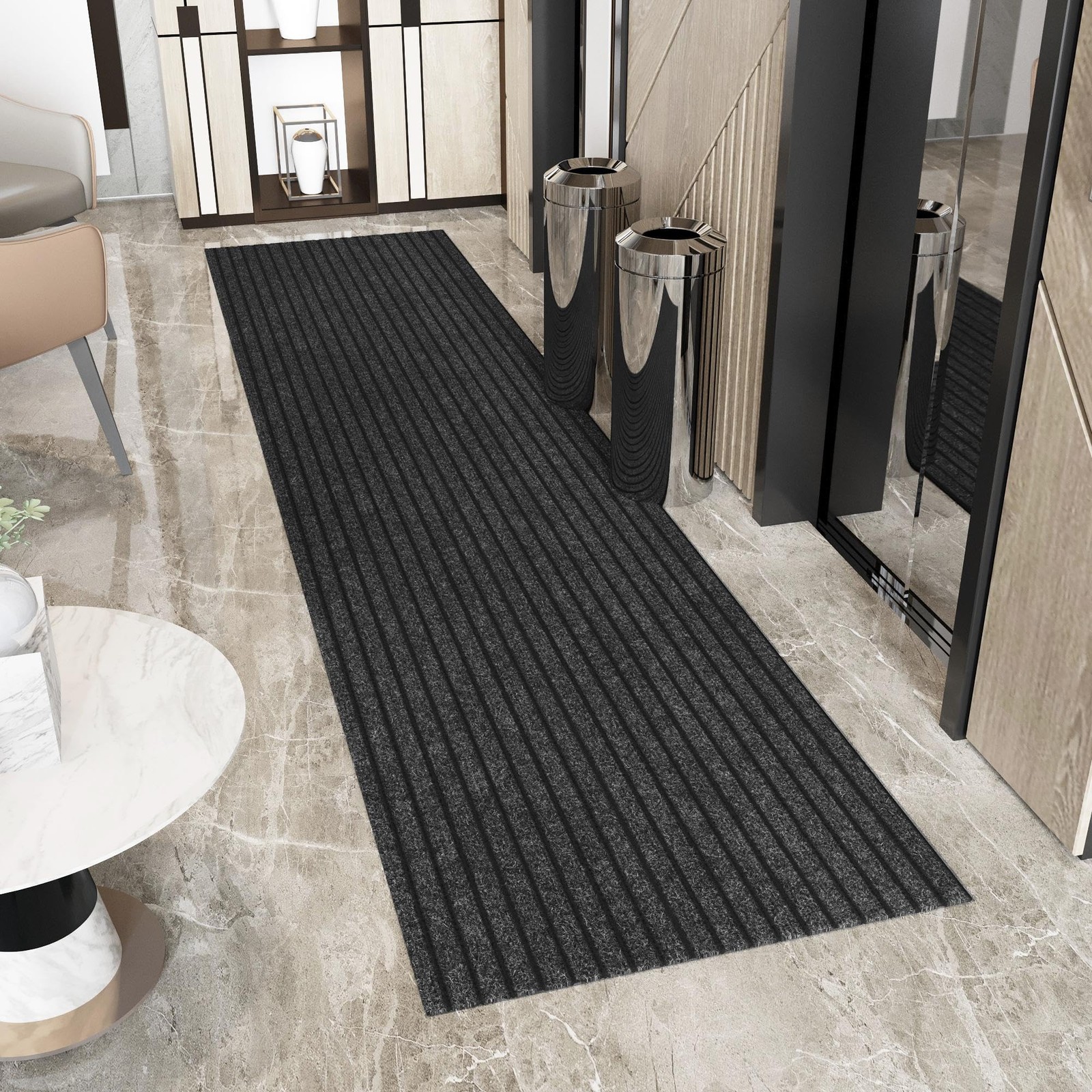 Hallway Runner Rug 2 3x55 Hon Slip Indoor Outdoor Black SRT804 Ottomanson 3x55 Hallway Runner Rug 2 3x55 Hon Slip Indoor Outdoor Black SRT804 Ottomanson 3x55