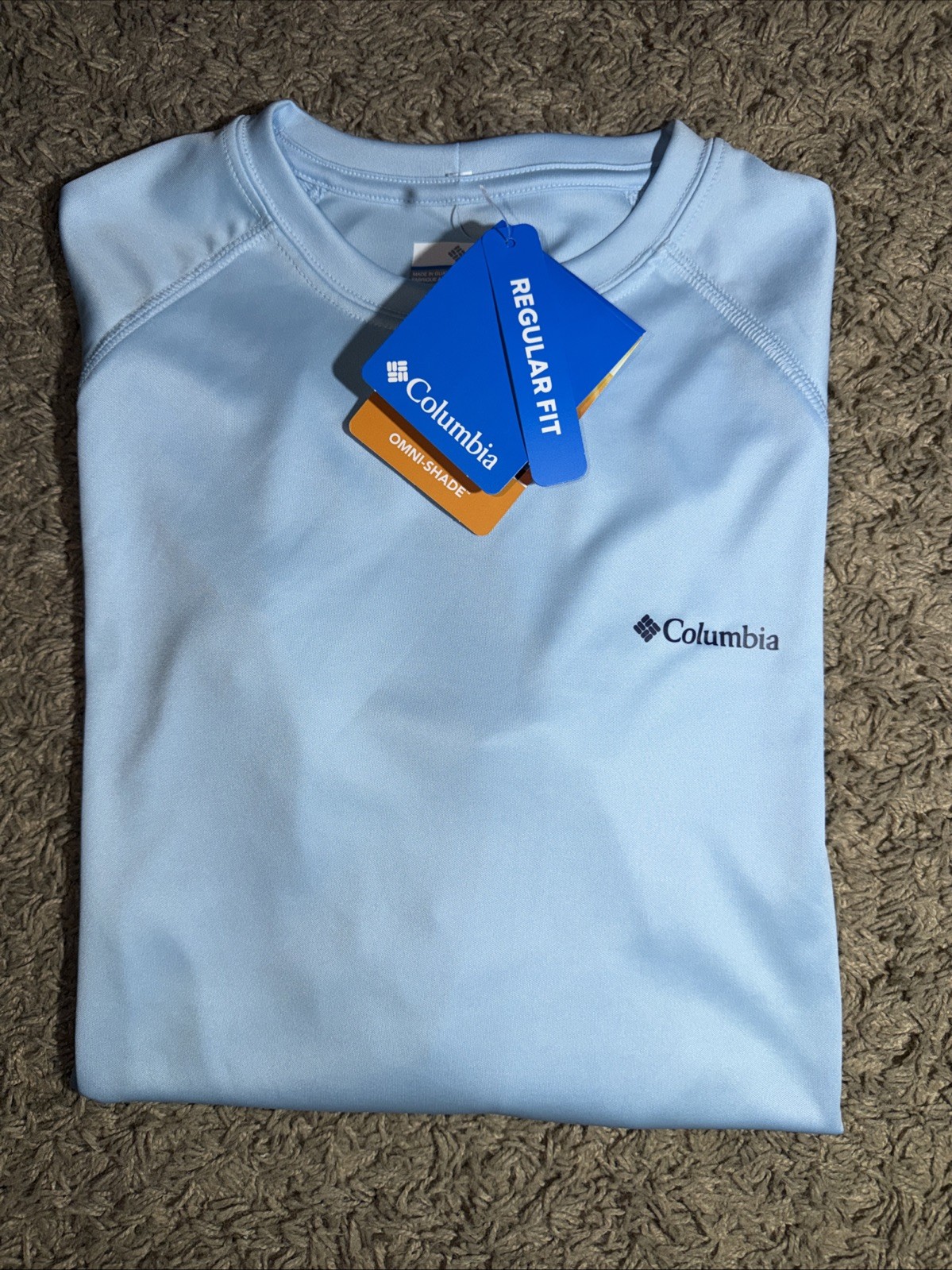 NEW Women\'s Columbia Omni-Shade Blue Long Sleeve Sun Tee Shirt Size Small NEW Women\'s Columbia Omni-Shade Blue Long Sleeve Sun Tee Shirt Size Small