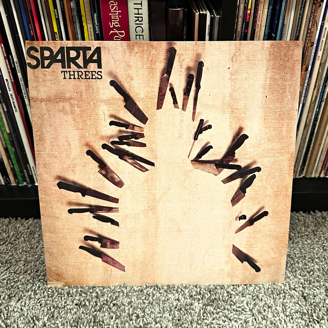 Sparta Threes Vinyl 2xLP Original 2007 US First Pressing Peach / Black Splatter