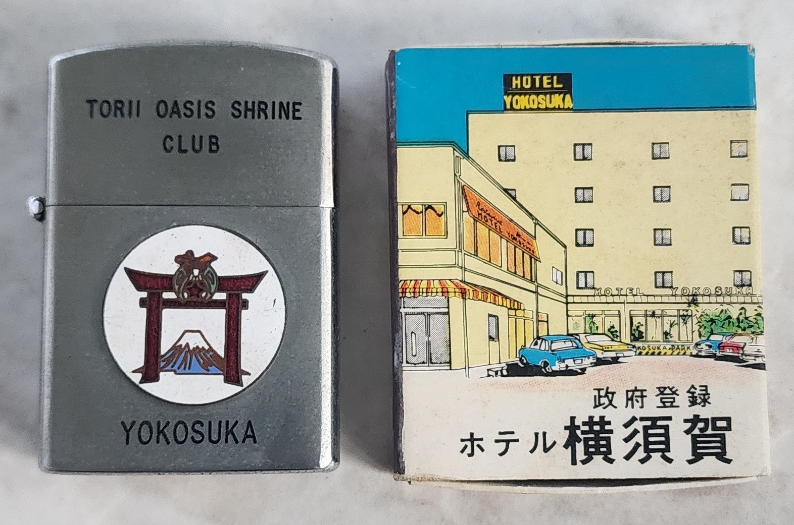 TORII oasis shrine club Yokosuka Japan Vintage lighter and Matchbook