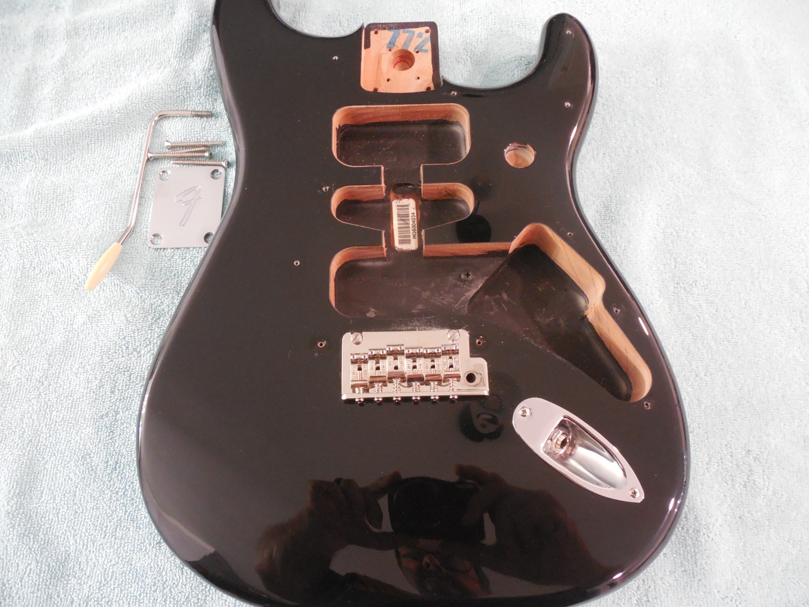 Fender Stratocaster MIM Body w/Hardware. Black. Excellent Condition.