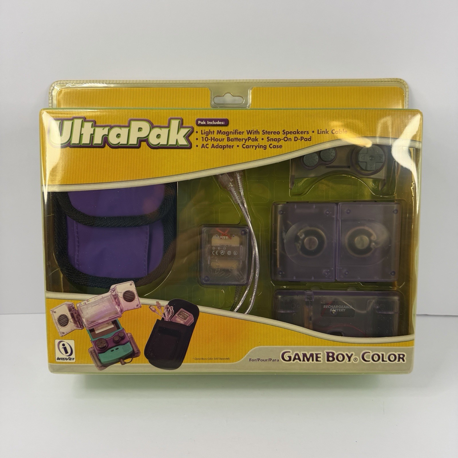 Interact Game Boy Color Value Ultra Pak GBC Purple Grape Accessories New Sealed Interact Game Boy Color Value Ultra Pak GBC Purple Grape Accessories New Sealed