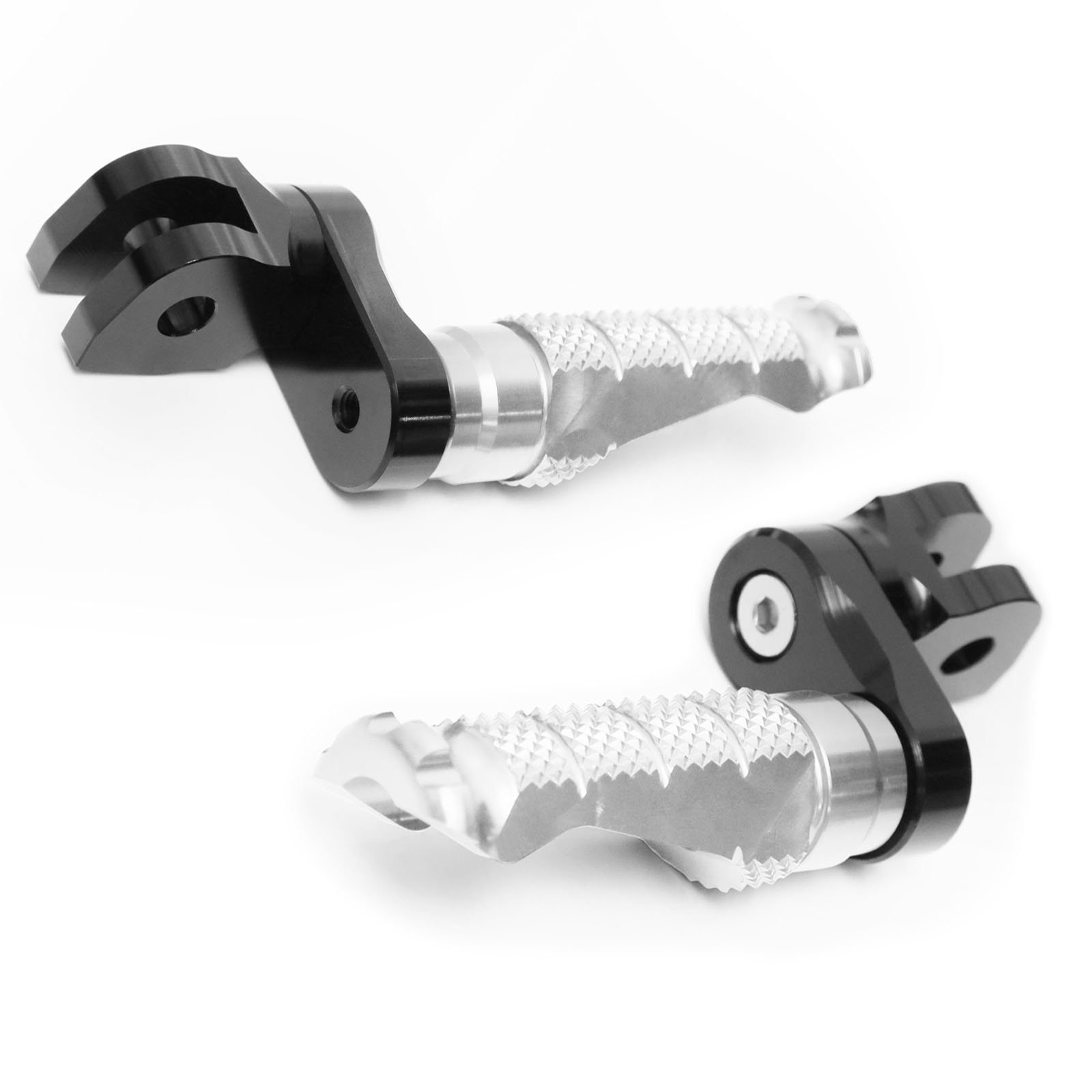 Silver MCCP 25mm Adjustable Front Footpegs For Honda VFR1200F 10-16 15 14 13 12