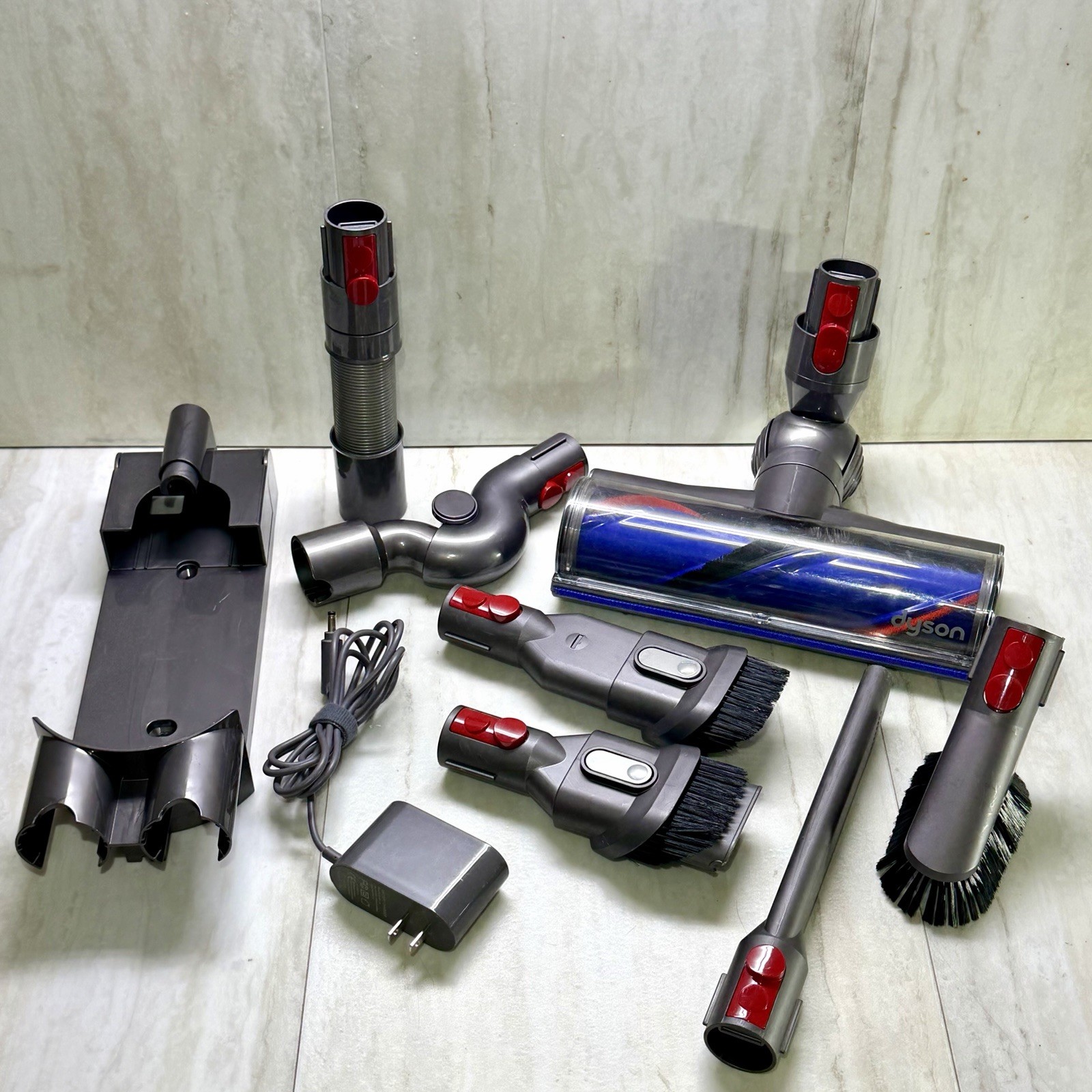 Dyson Accessory Attachment Tool Lot & Charger | Fits V7 V8 V10 V11 SV10 SV11
