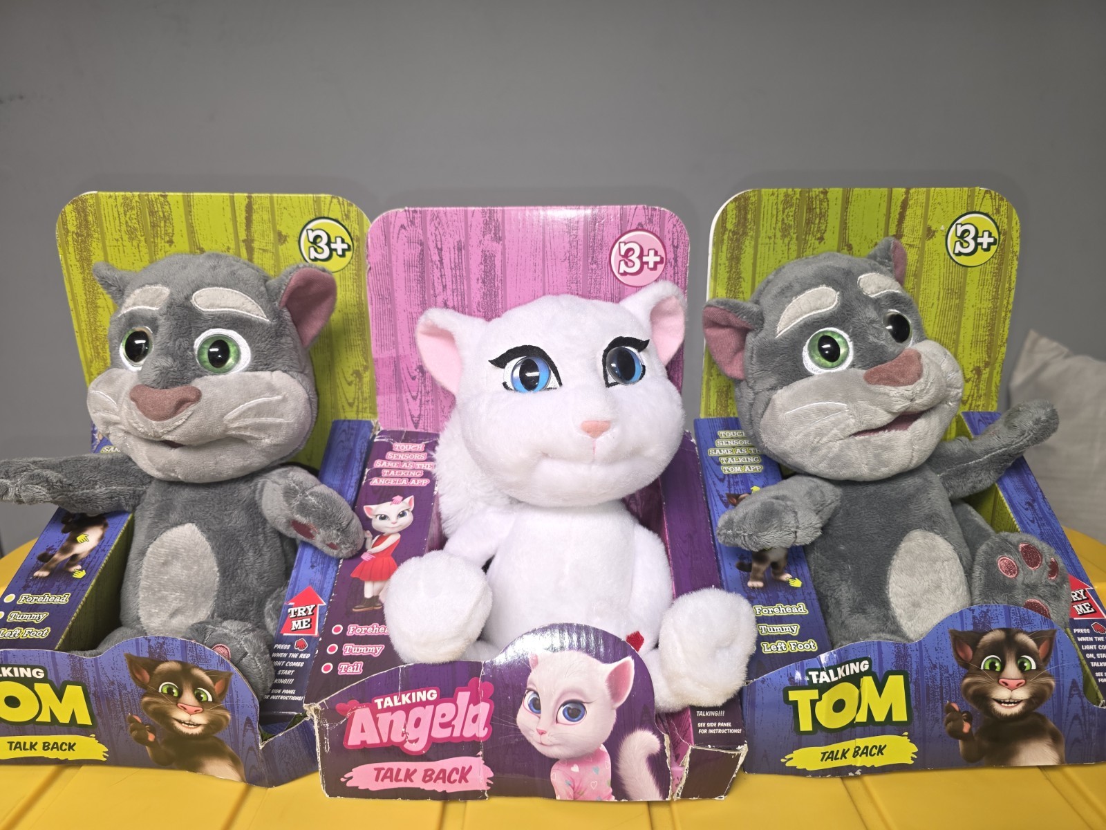 2 Talking Tom 1 Angela Talk Back Plush Cat New in Box Dragon-i Toys