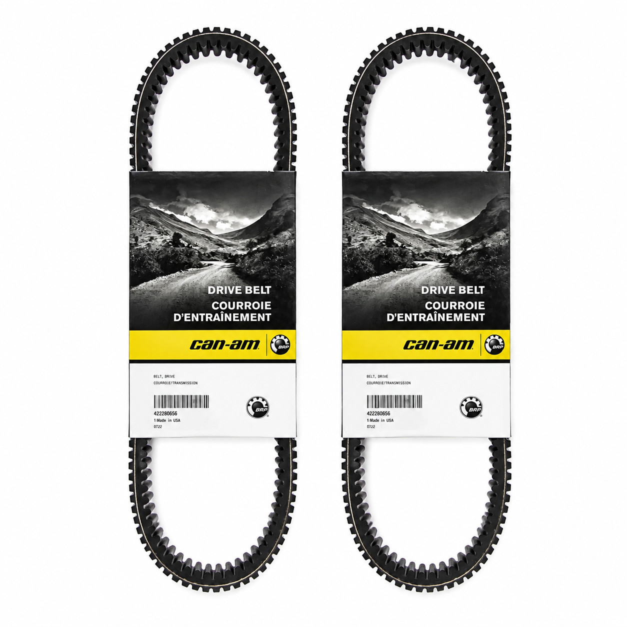 BRP Can-Am OEM Drive Belt 422280656 Defender HD8 HD10 Maverick Pack of 2
