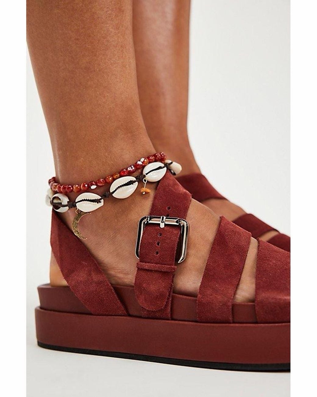 New Jeffrey Campbell Getaway Strappy Footbed Dusty Berry Fuchsia Suede 9.5 NWOB