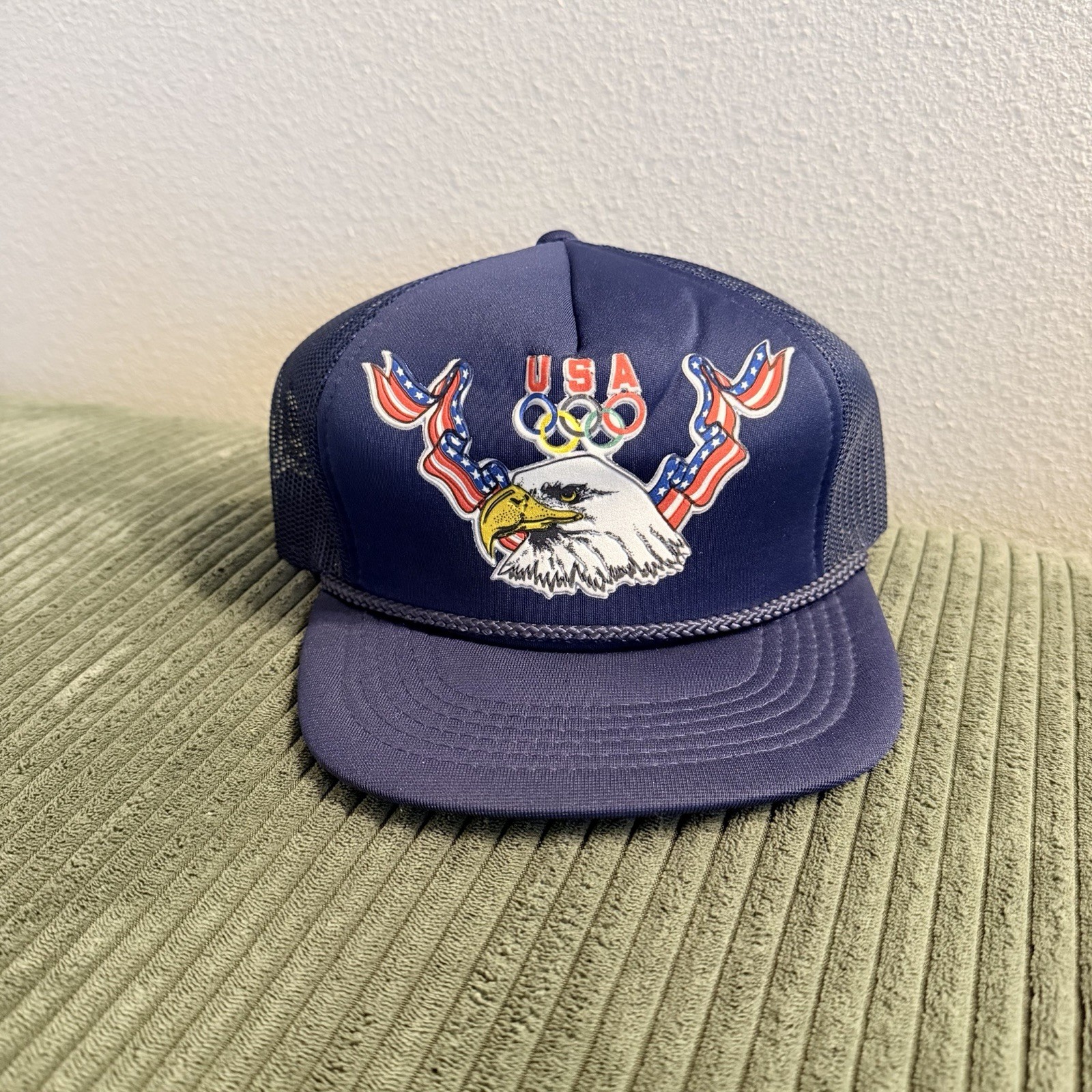 Vintage 1988 USA Olympics Drew Pearson Snapback Trucker Golfer Rope 80s Hat NEW Vintage 1988 USA Olympics Drew Pearson Snapback Trucker Golfer Rope 80s Hat NEW