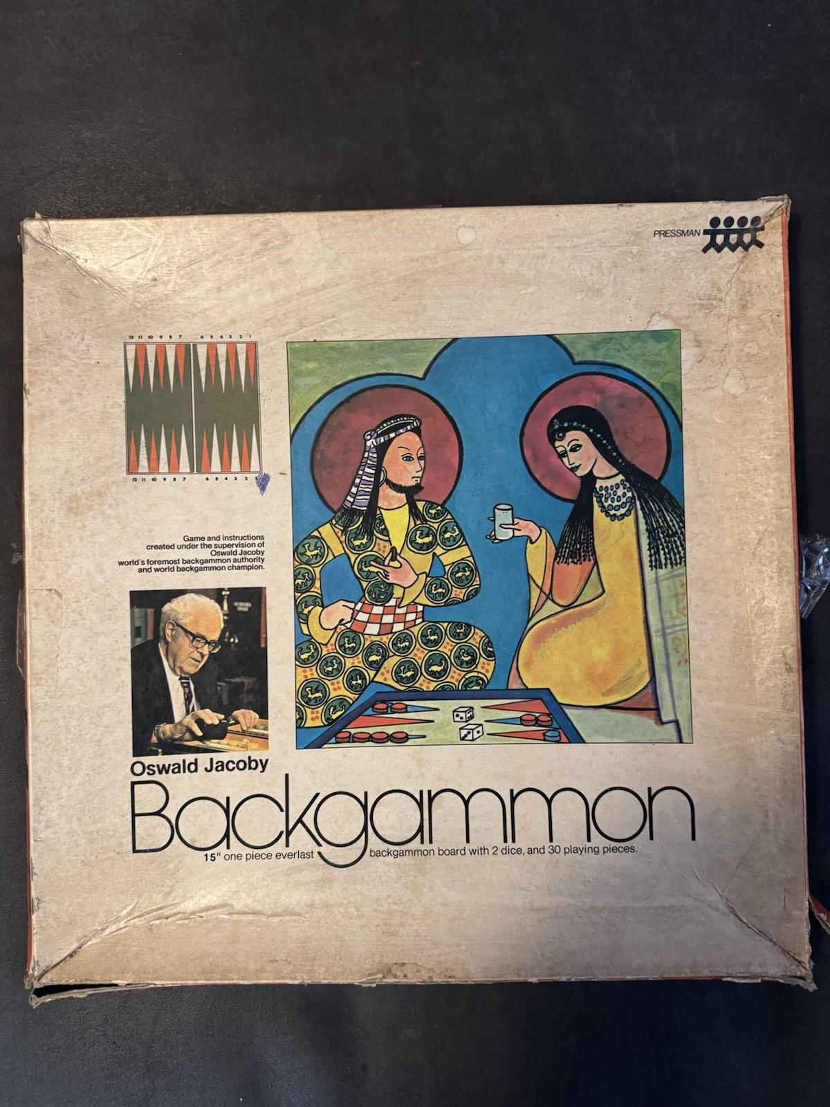 Vtg 1970s Black gammon Game Vtg 1970s Black gammon Game