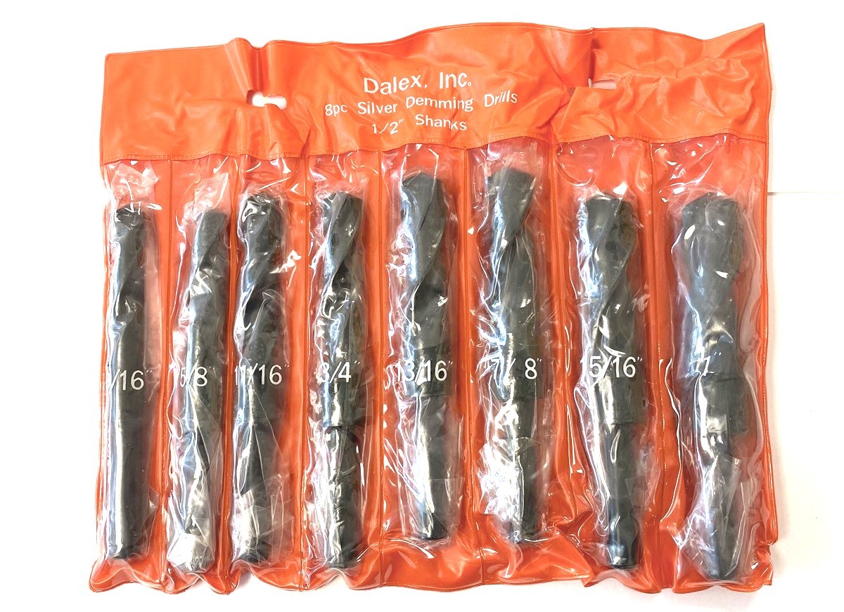 NEW  LARGE SILVER & DEMING DRILL BIT SET 9/16