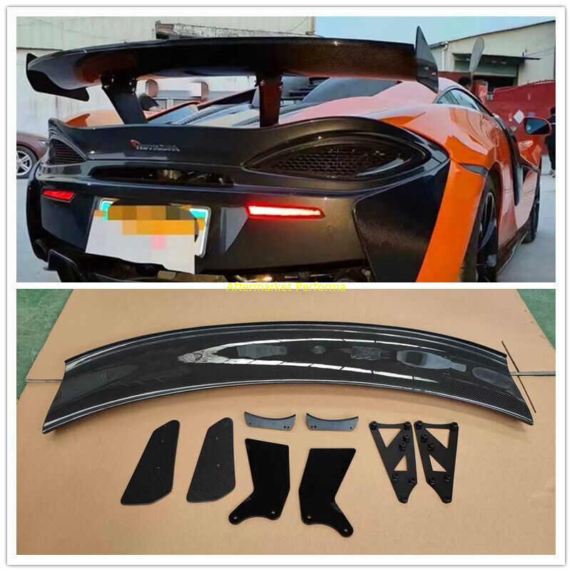 FITS FOR MCLAREN 540C 570S REAL CARBON FIBER REAR TRUNK SPOILER WING GT4 STYLE