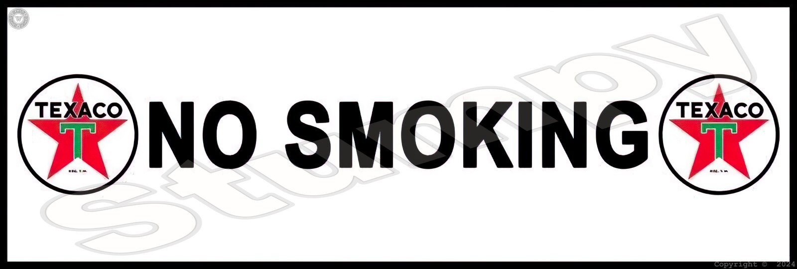 Texaco No Smoking Metal Sign 6\