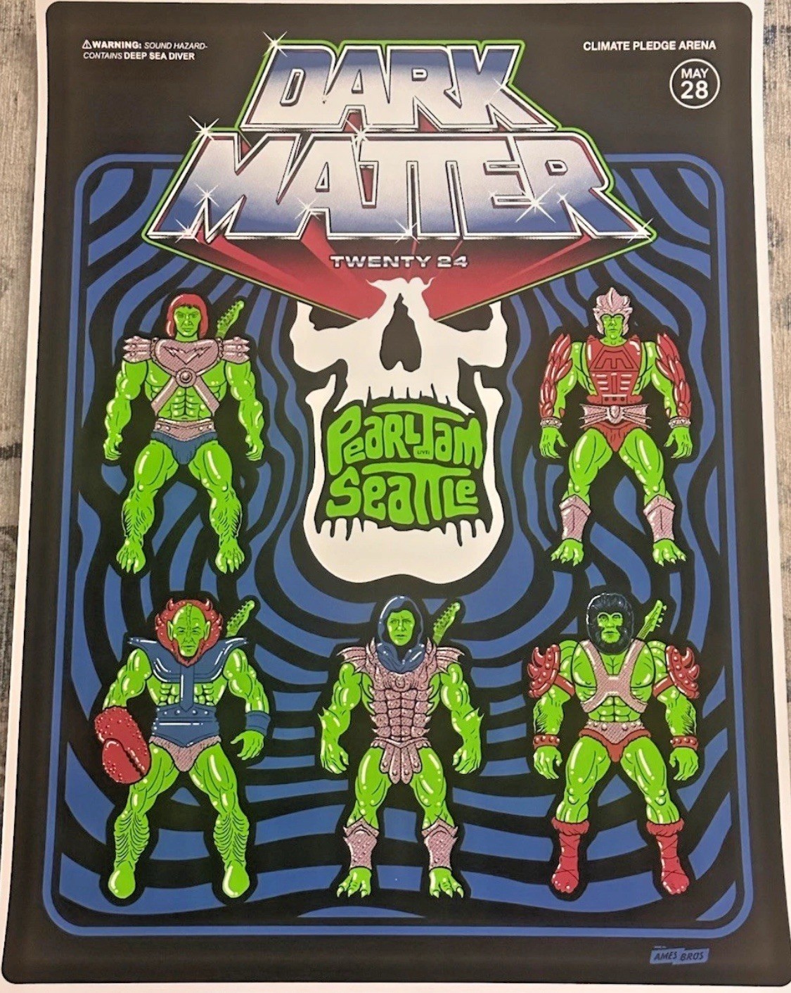 PEARL JAM 2024 SEATTLE WA 5/28/24 TOUR POSTER AMES BROS Direct From Show PEARL JAM 2024 SEATTLE WA 5/28/24 TOUR POSTER AMES BROS Direct From Show