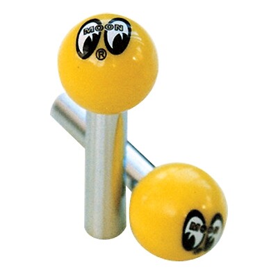 MOONEYES DOOR LOCK KNOBS YELLOW RAT HOT ROD BUGGY AA112MN 
