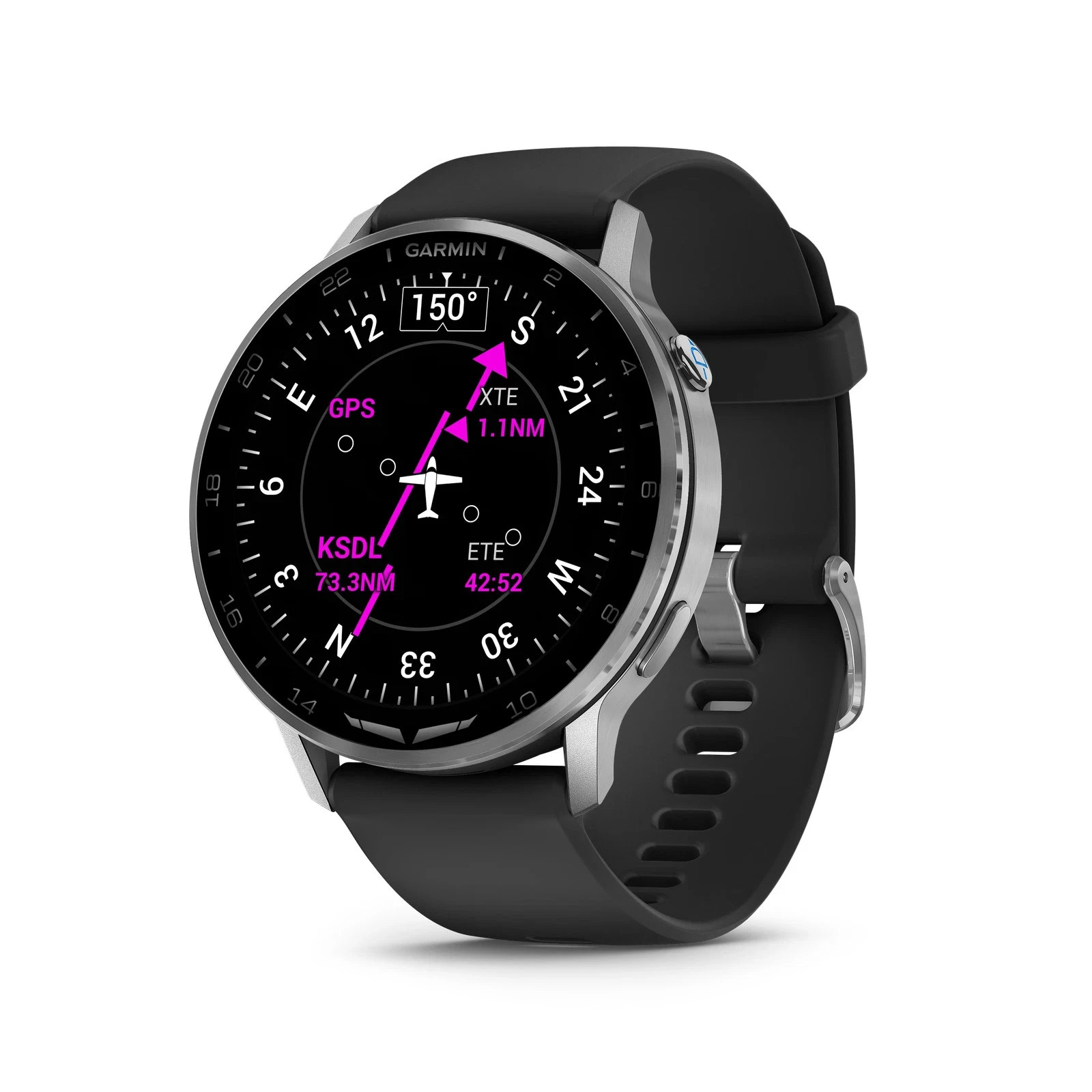 Garmin D2 Air X15 Silver with Black Silicone Band Smartwatch Garmin D2 Air X15 Silver with Black Silicone Band Smartwatch