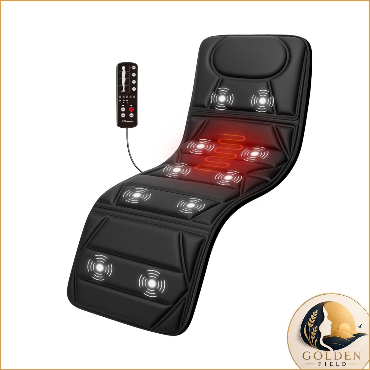 Snailax Full Body Massage Mat with Heat, 10 Motors Vibration Pad