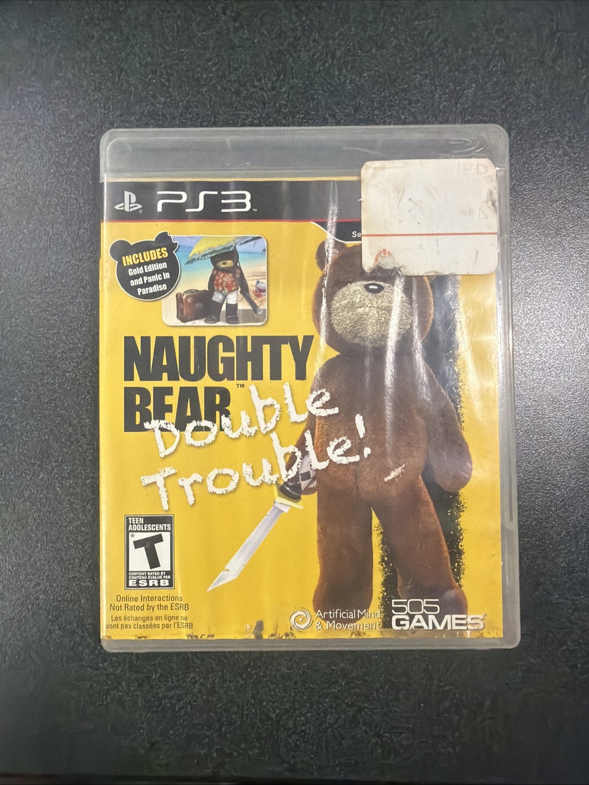 Naughty Bear Double Trouble PS3 PlayStation 3 Complete CIB w/ Manual