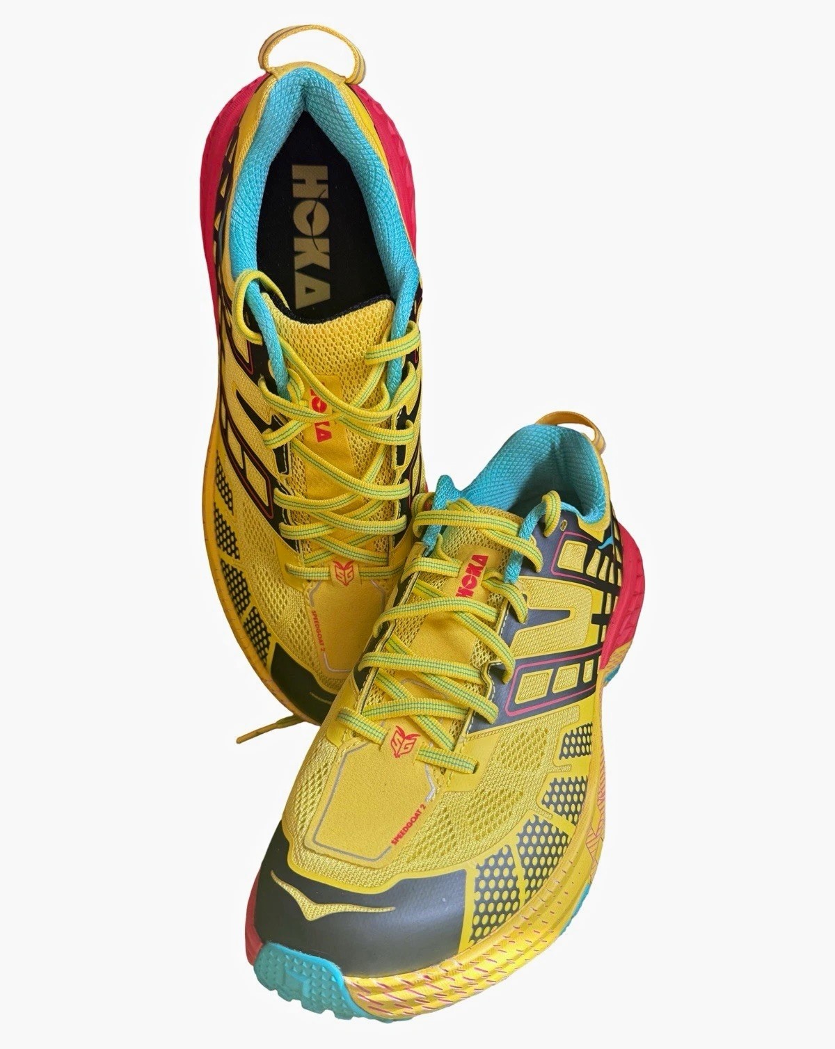 Hoka One One Speedgoat 2 Sour Lemon/Low Top Trail Running Shoes M 9.5 / W 10.5 Hoka One One Speedgoat 2 Sour Lemon/Low Top Trail Running Shoes M 9.5 / W 10.5