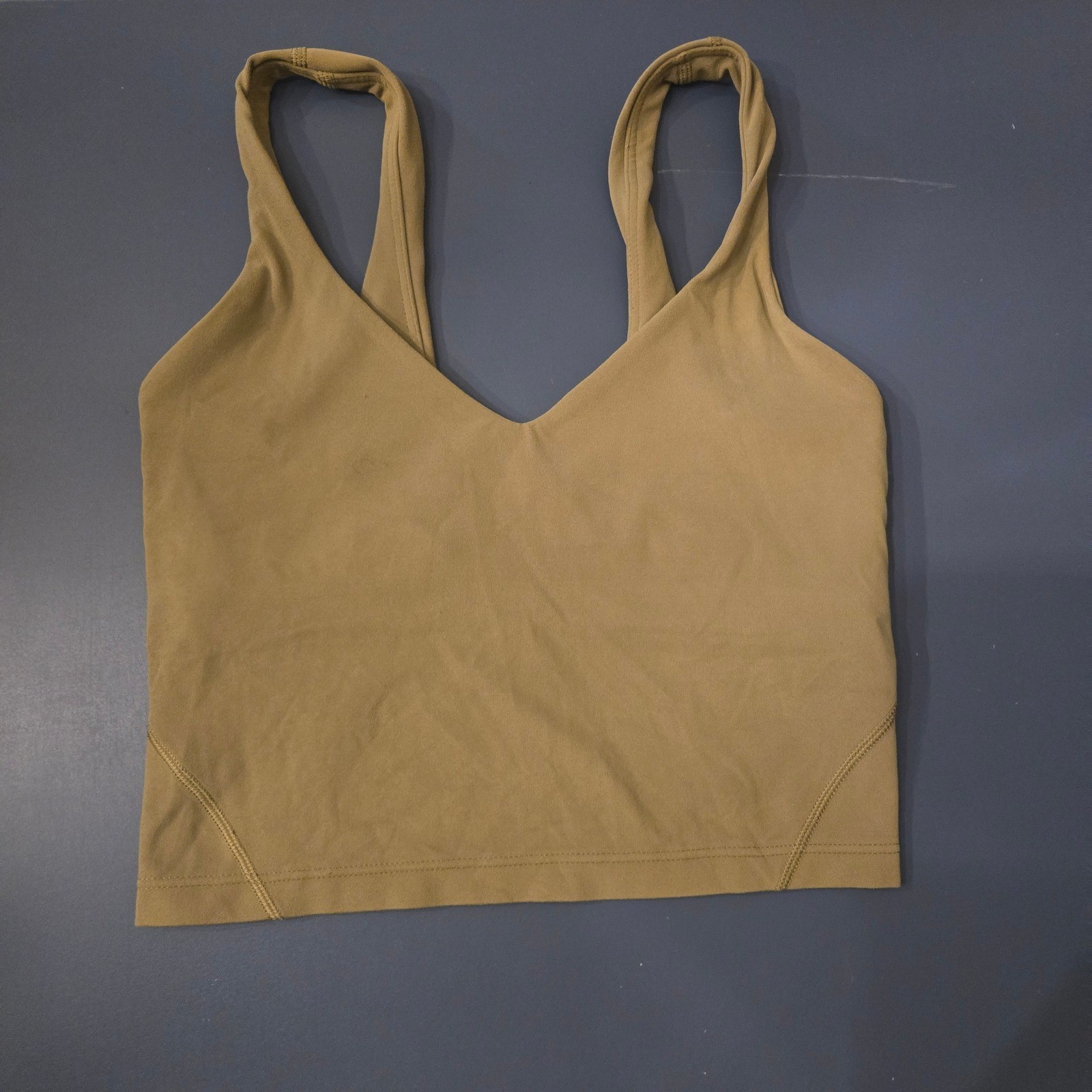 Lululemon Align Tank Top Yellowish Green V-Neck Built-in Bra Camisole Estimate 4