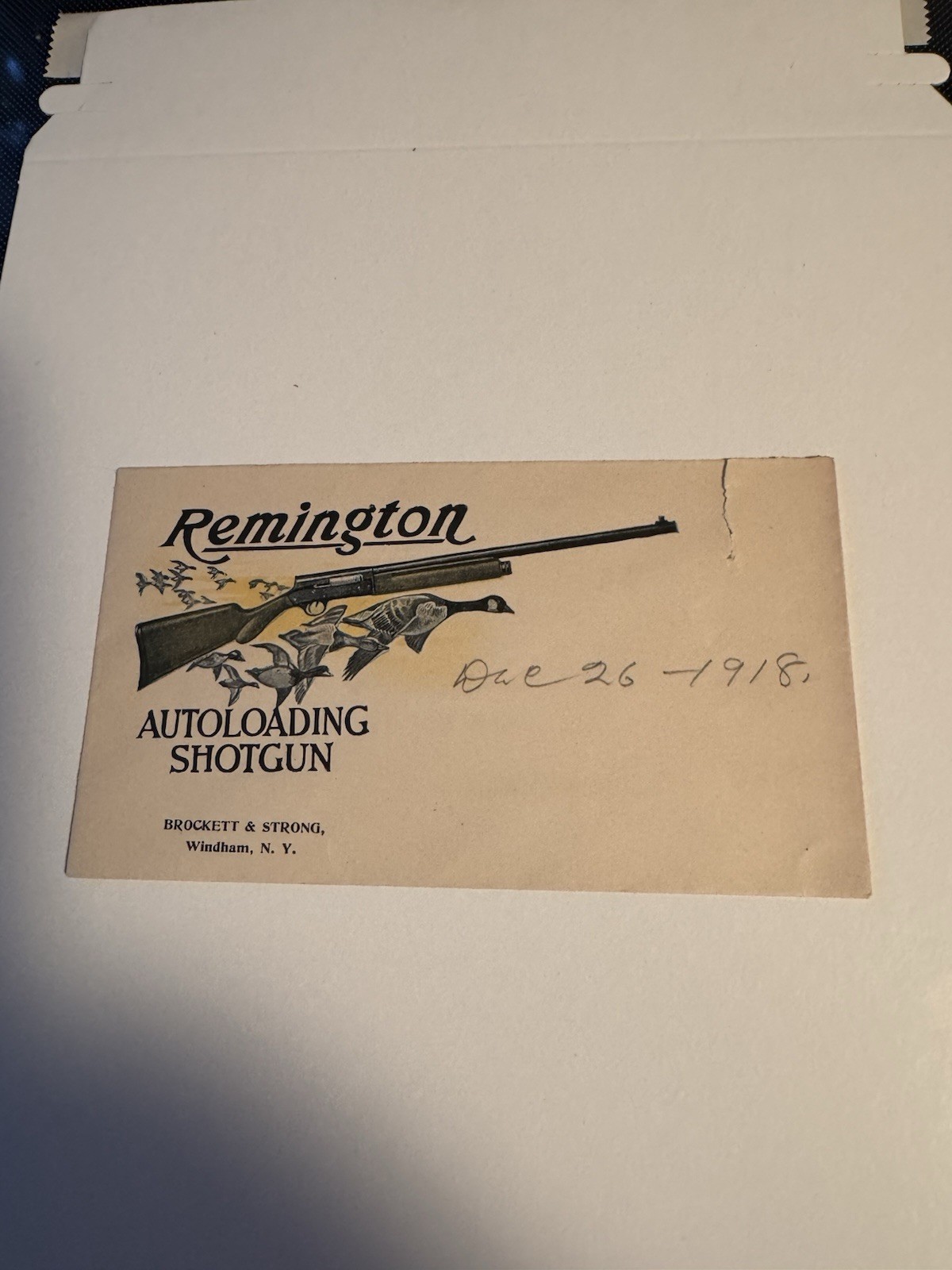 Antique Remington Shotgun Envelope